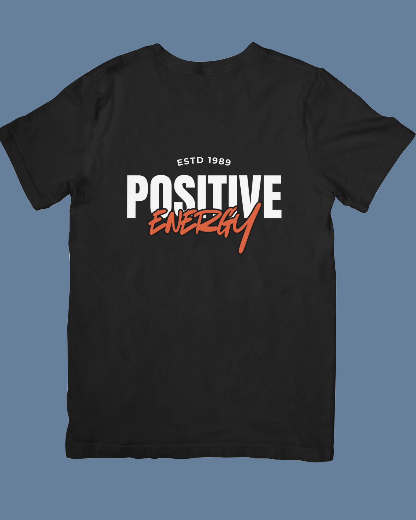 Premium Cotton Black Graphic T-Shirt for Women - Positive Energy
