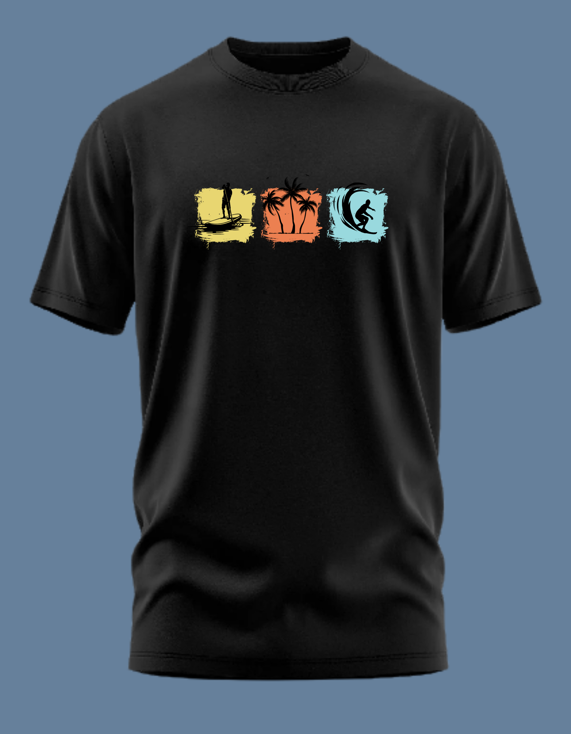 Premium Cotton Black Graphic T-Shirt for Women - Vacation Vibe - Emonke Store
