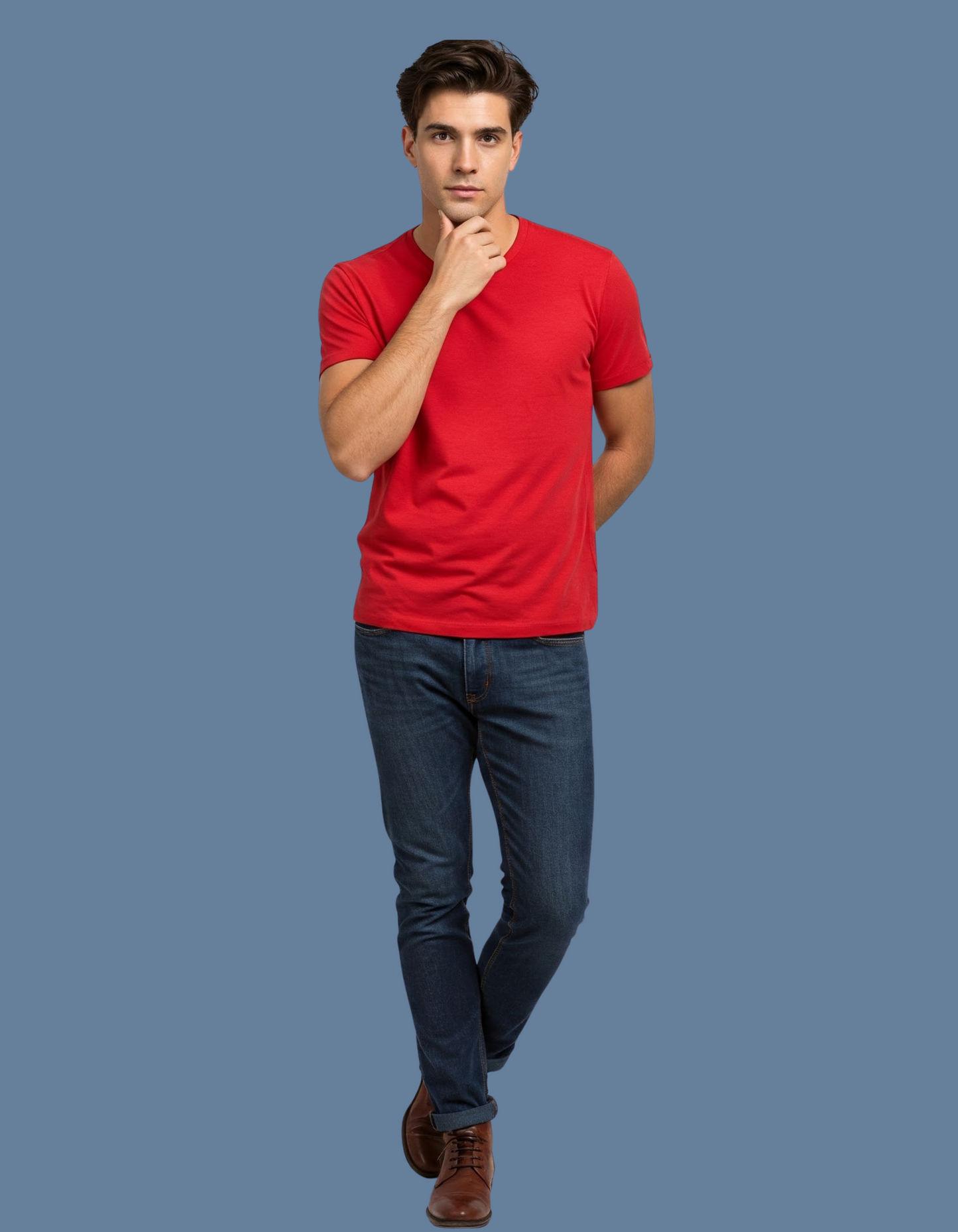 Premium Cotton Red T-Shirt | Men - Emonke Store