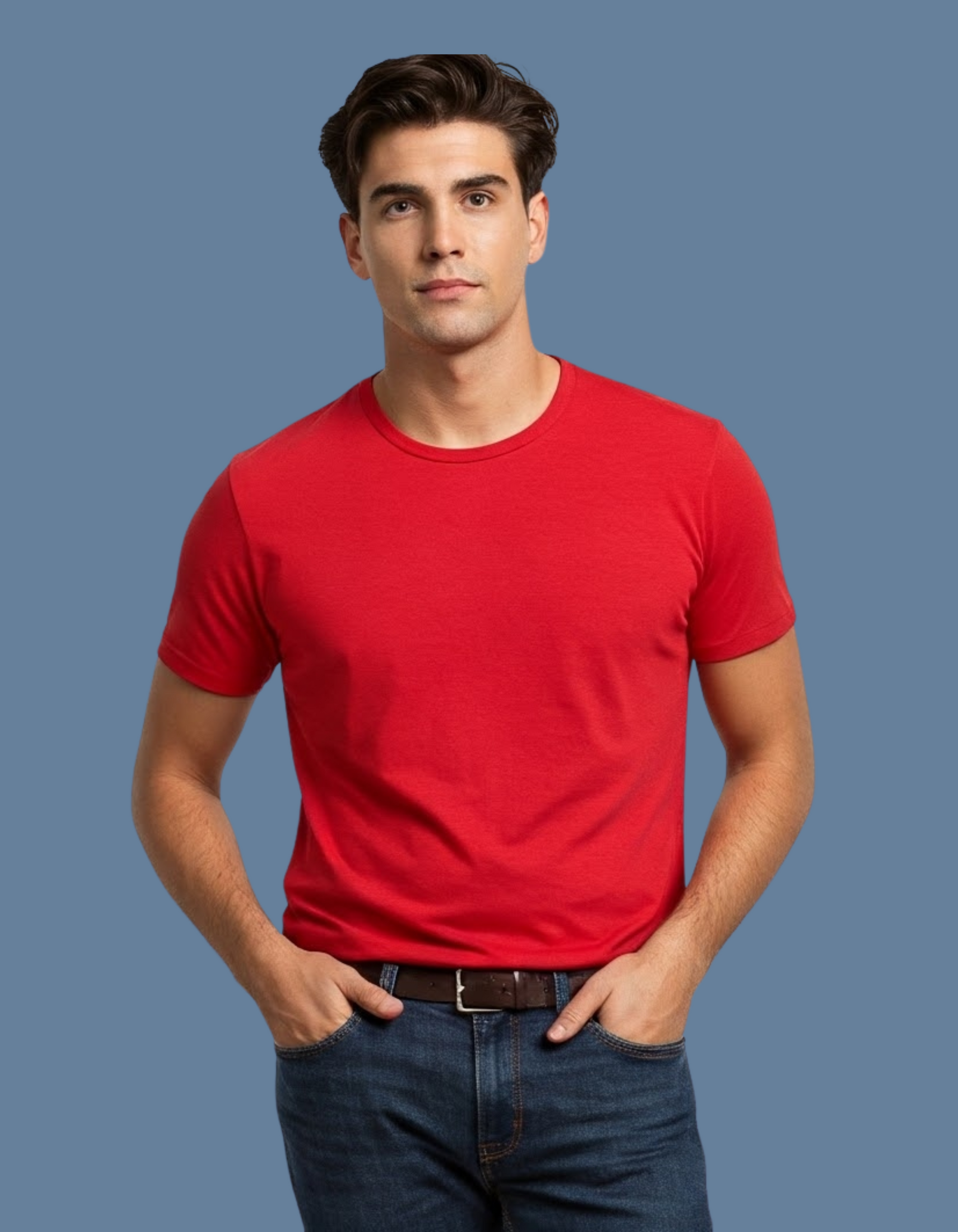 Premium Cotton Red T-Shirt | Men - Emonke Store