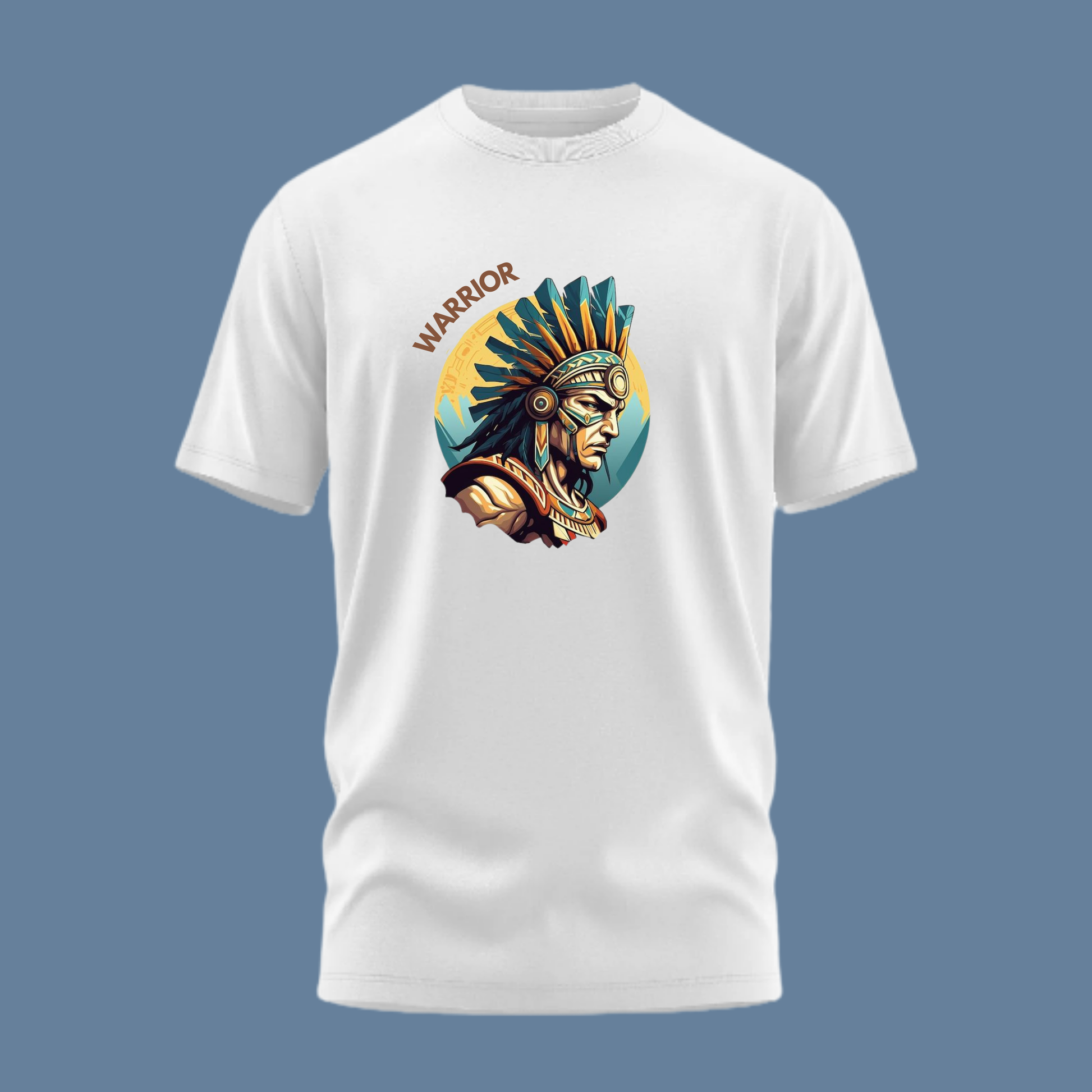 Premium Cotton White Graphic T-Shirt for Women - Indian Warrior - Emonke Store