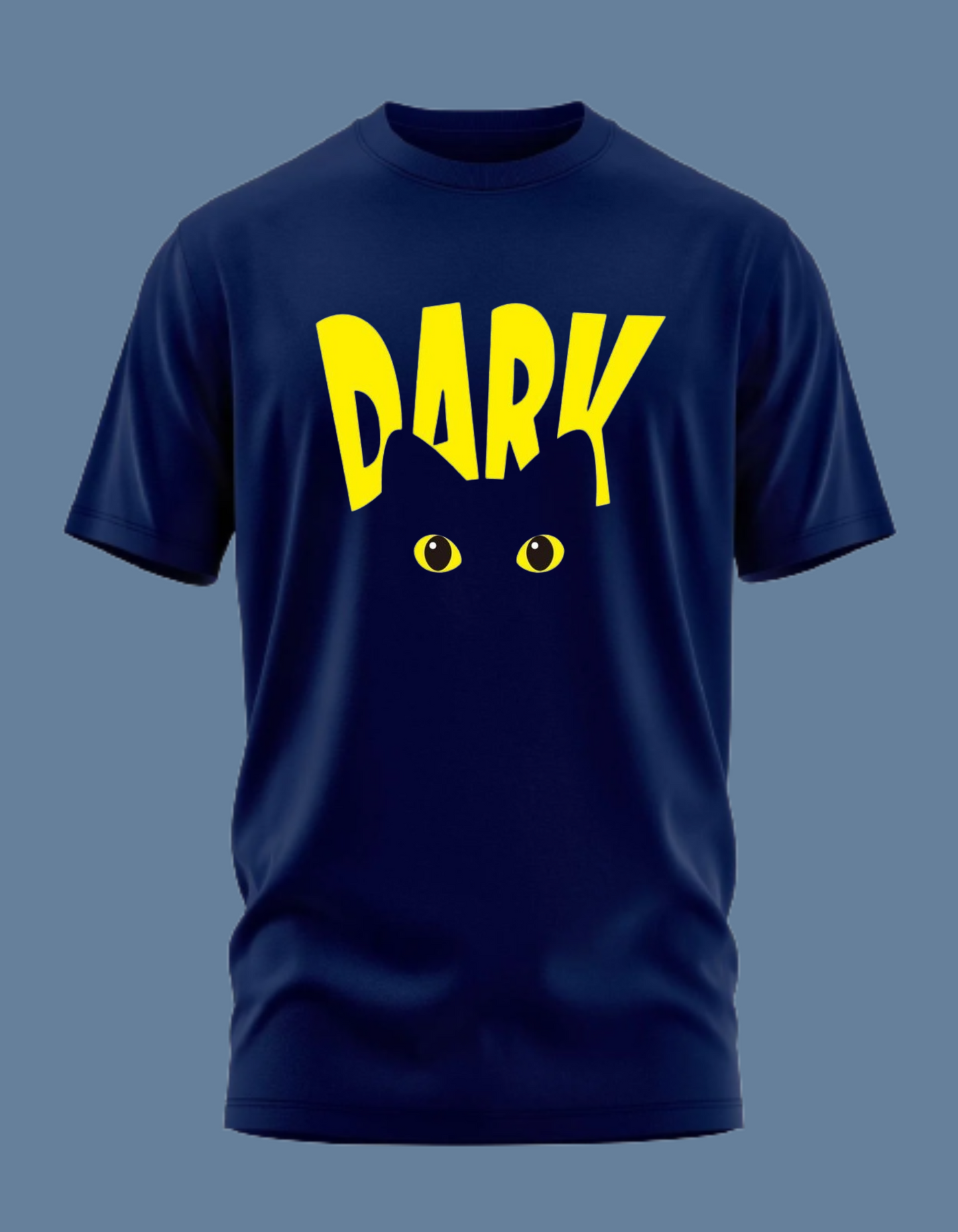 Premium Cotton Navy Blue Graphic T-Shirt for Men - Dark - Emonke Store