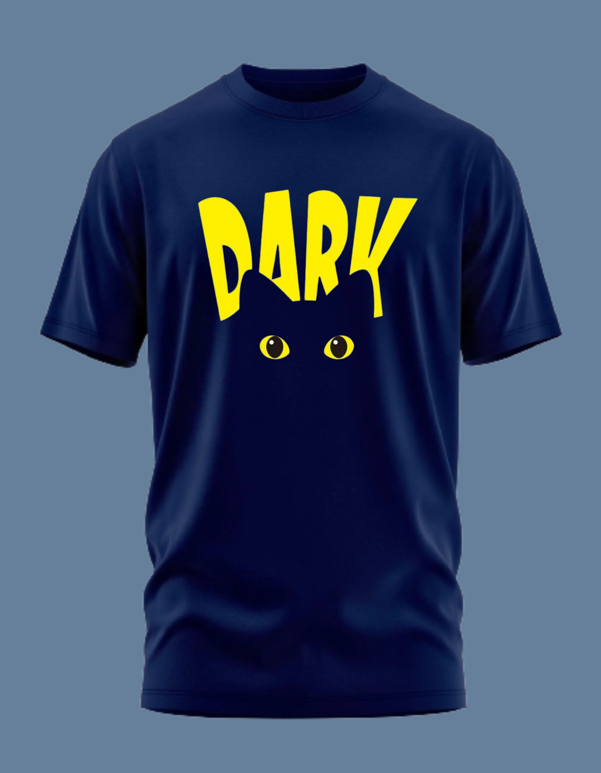 Premium Cotton Navy Blue Graphic T-Shirt for Men - Dark - Emonke Store