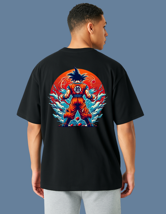 Emonke Oversized Black Graphic T-Shirt for Men – DBZ - GOKU - Emonke Store