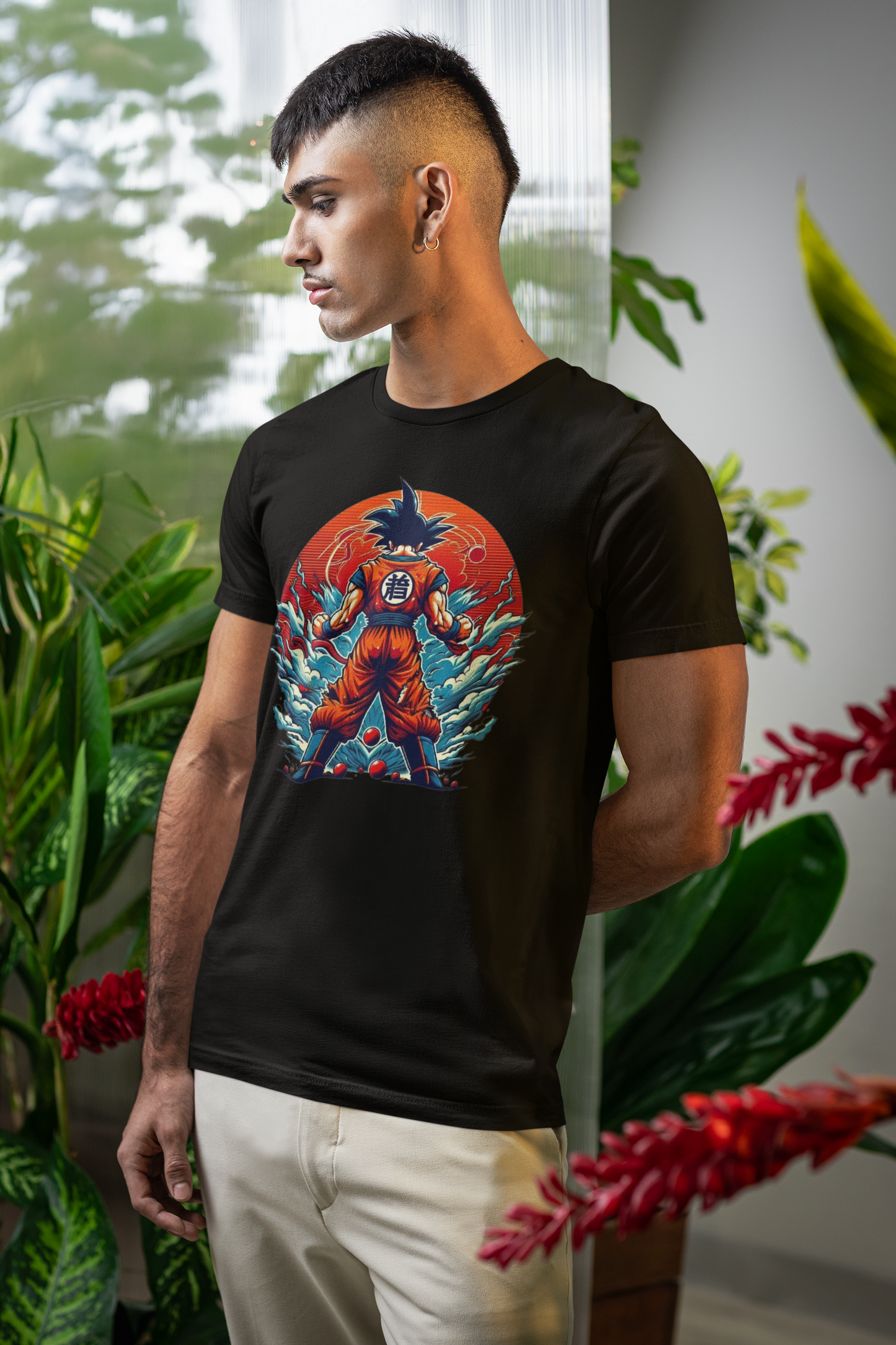 Premium Cotton Black Graphic T-Shirt for Men - Dragon Ball Z - Goku