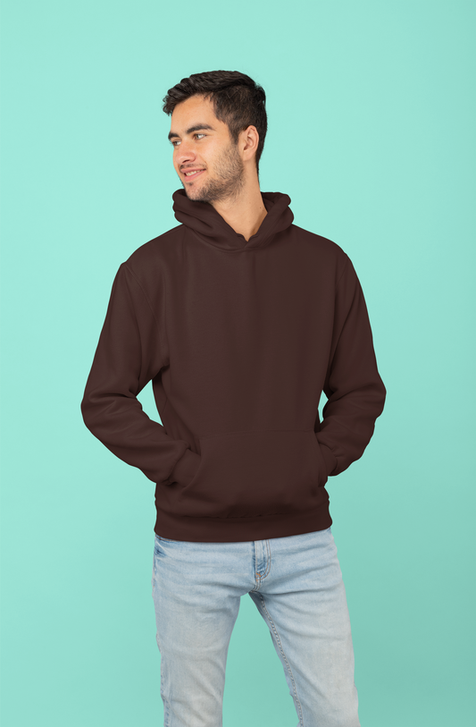 Emonke 350 GSM Chocolate Brown Oversized Hoodies for Men