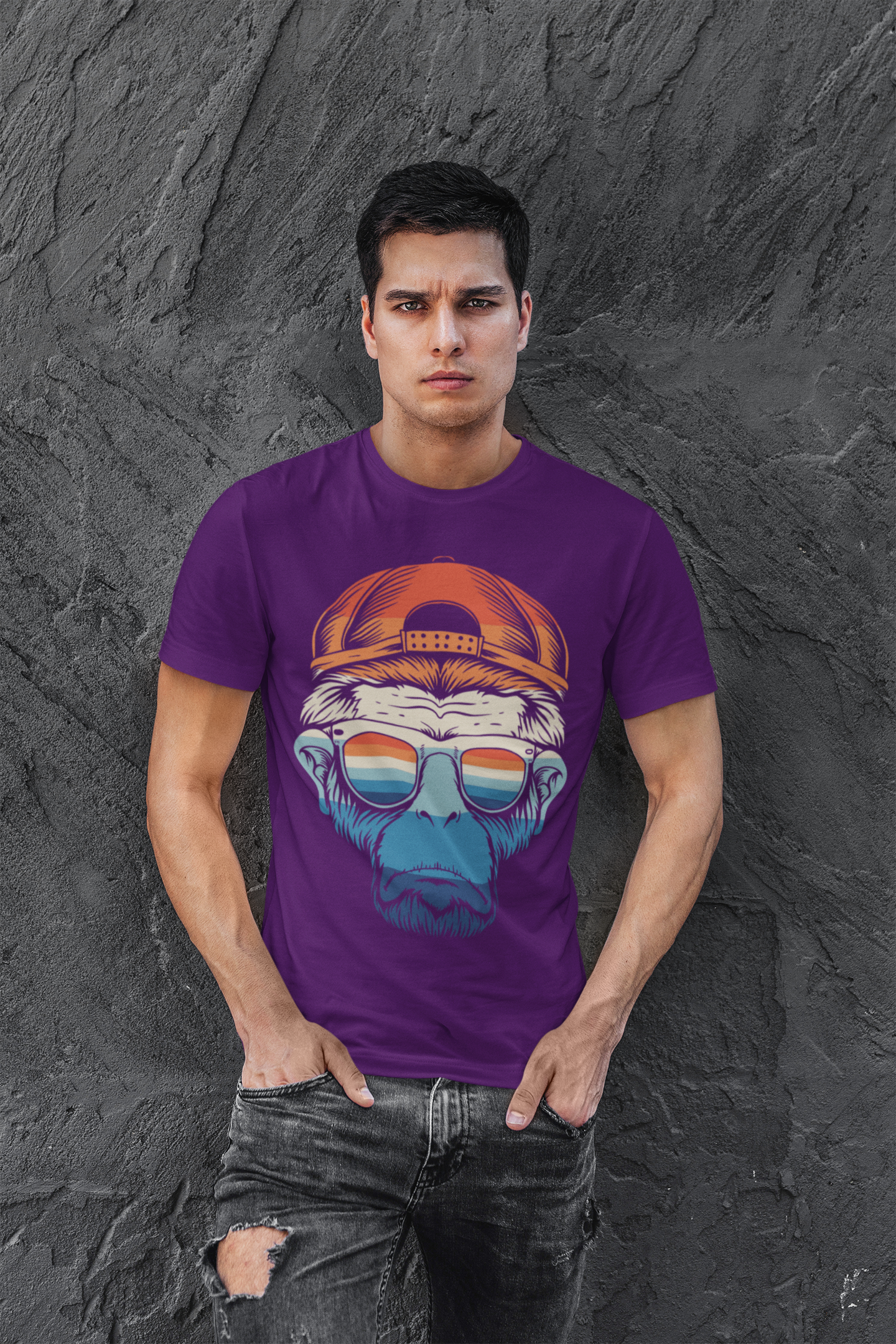 Emonke Men Graphic Tshirt - Purple