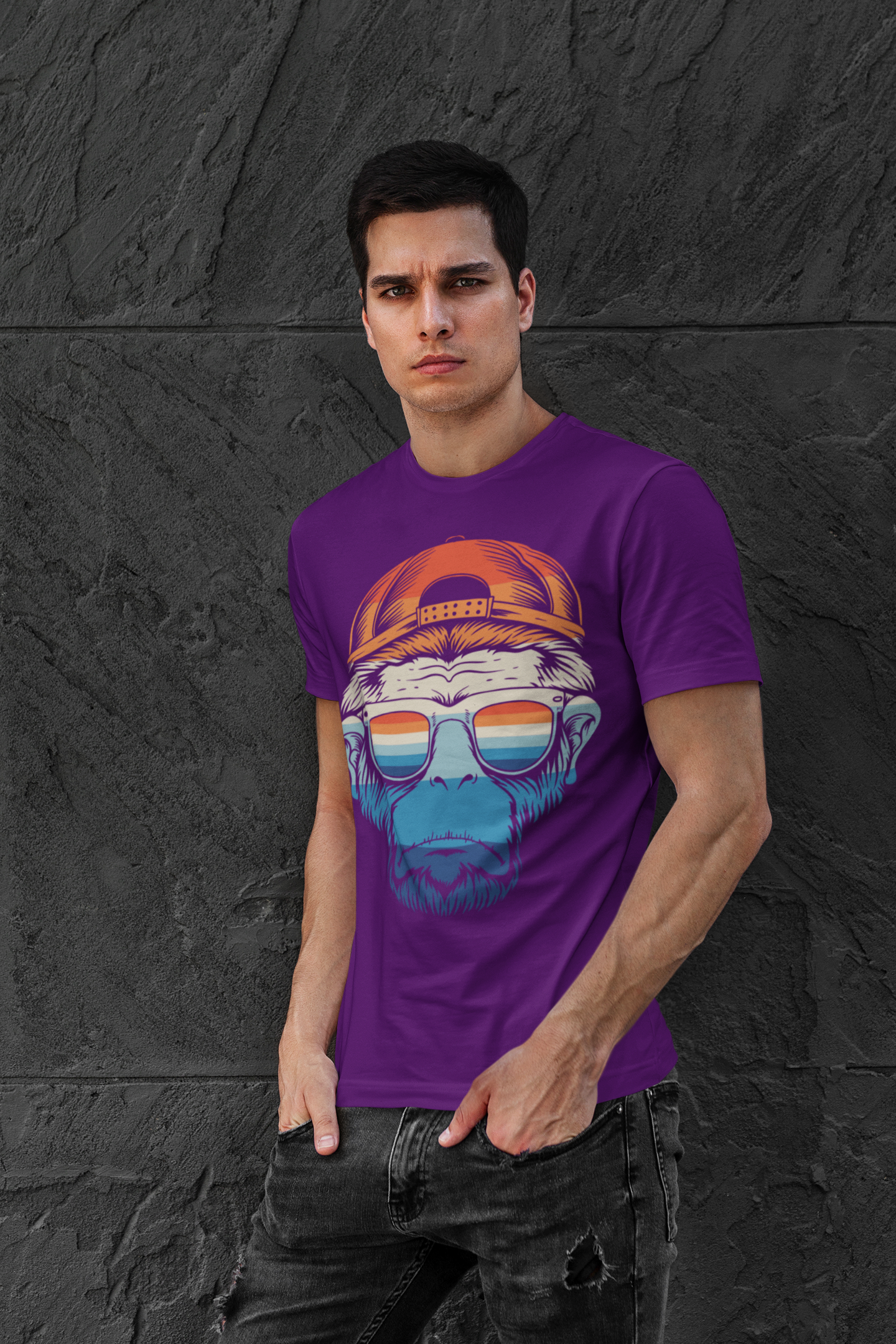 Emonke Men Graphic Tshirt - Purple