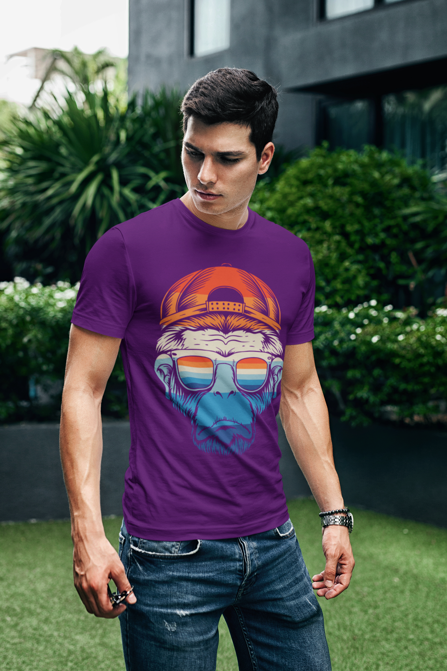 Emonke Men Graphic Tshirt - Purple