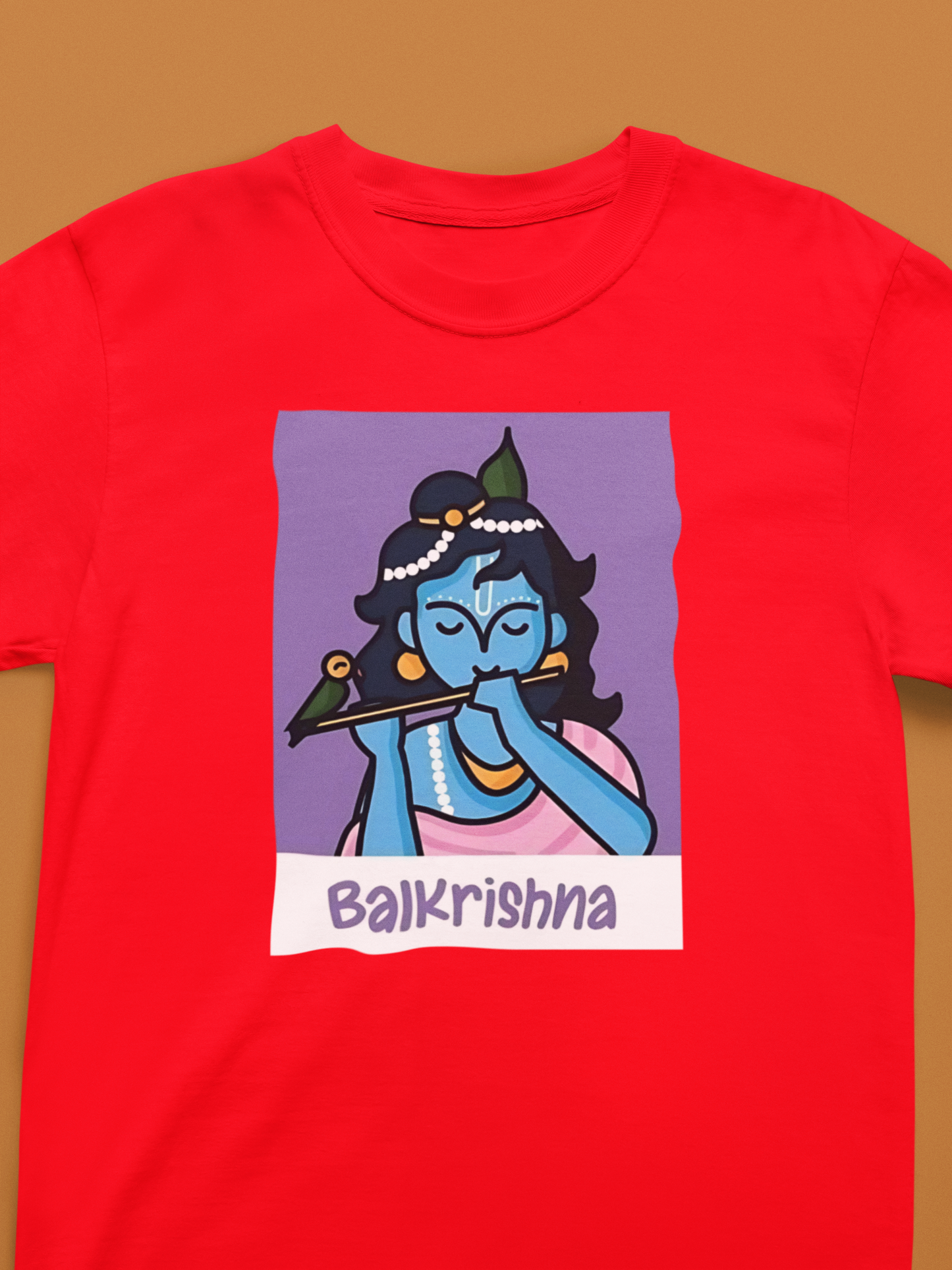 Premium Cotton Red Graphic T-Shirt -Balkrishna