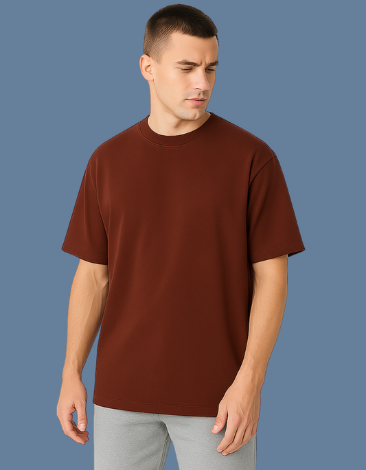 Emonke Oversized Chocolate Brown T-Shirt for Men – Premium Streetwear - Emonke Store