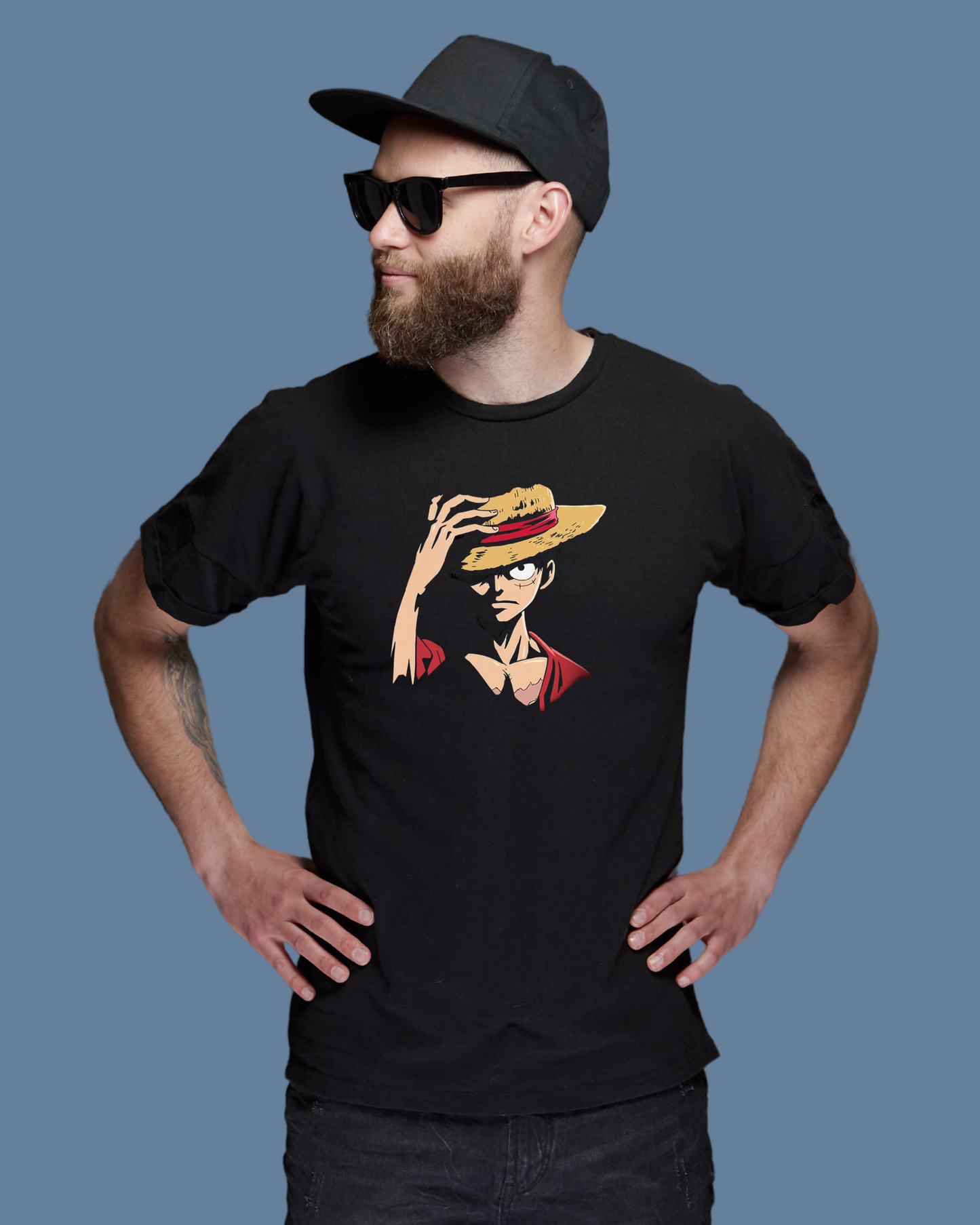 Premium Cotton Black Graphic T-Shirt - Anime One Piece - Emonke Store