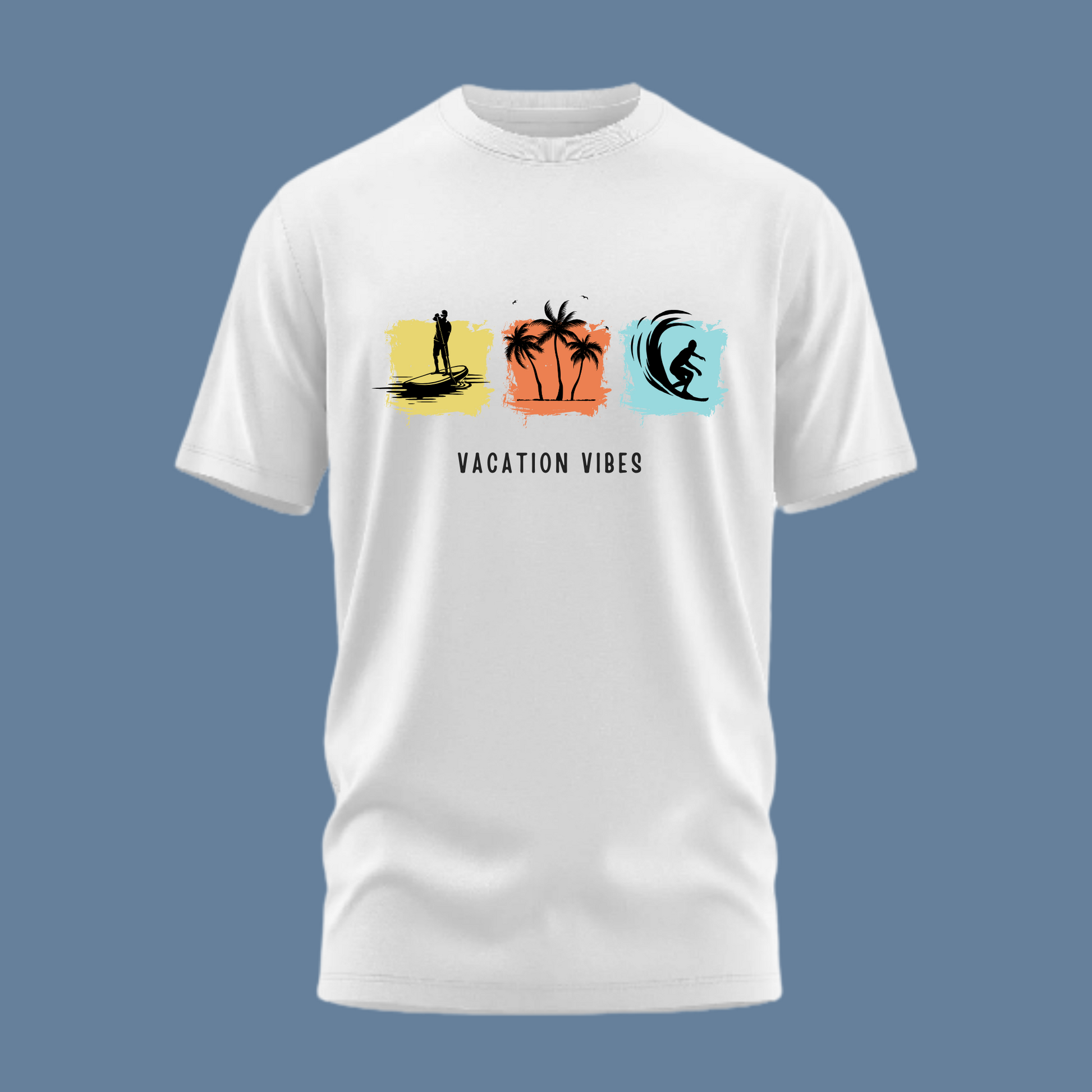 Premium Cotton White Graphic T-Shirt for Women - Vacation Vibe - Emonke Store