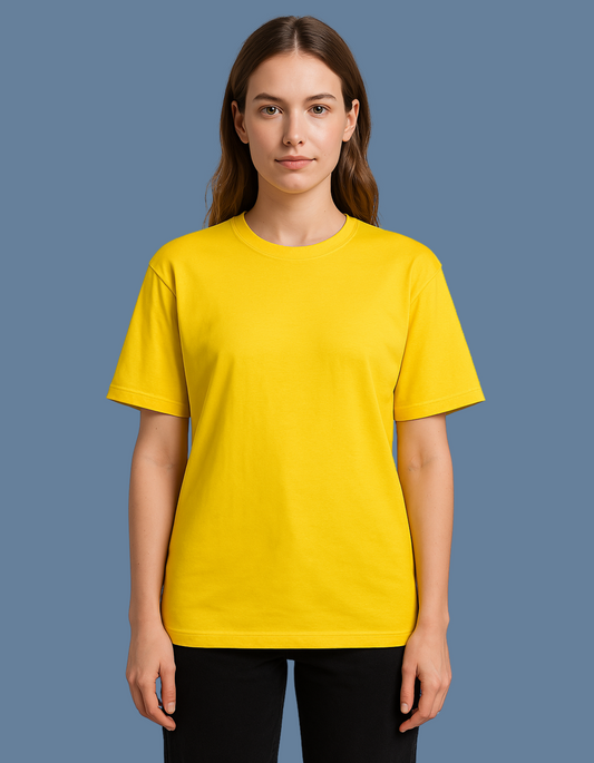 Premium Cotton Yellow T-Shirt | Women - Emonke Store
