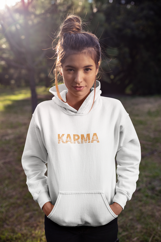 Emonke 350 GSM White Oversized Hoodies for Women - Karma