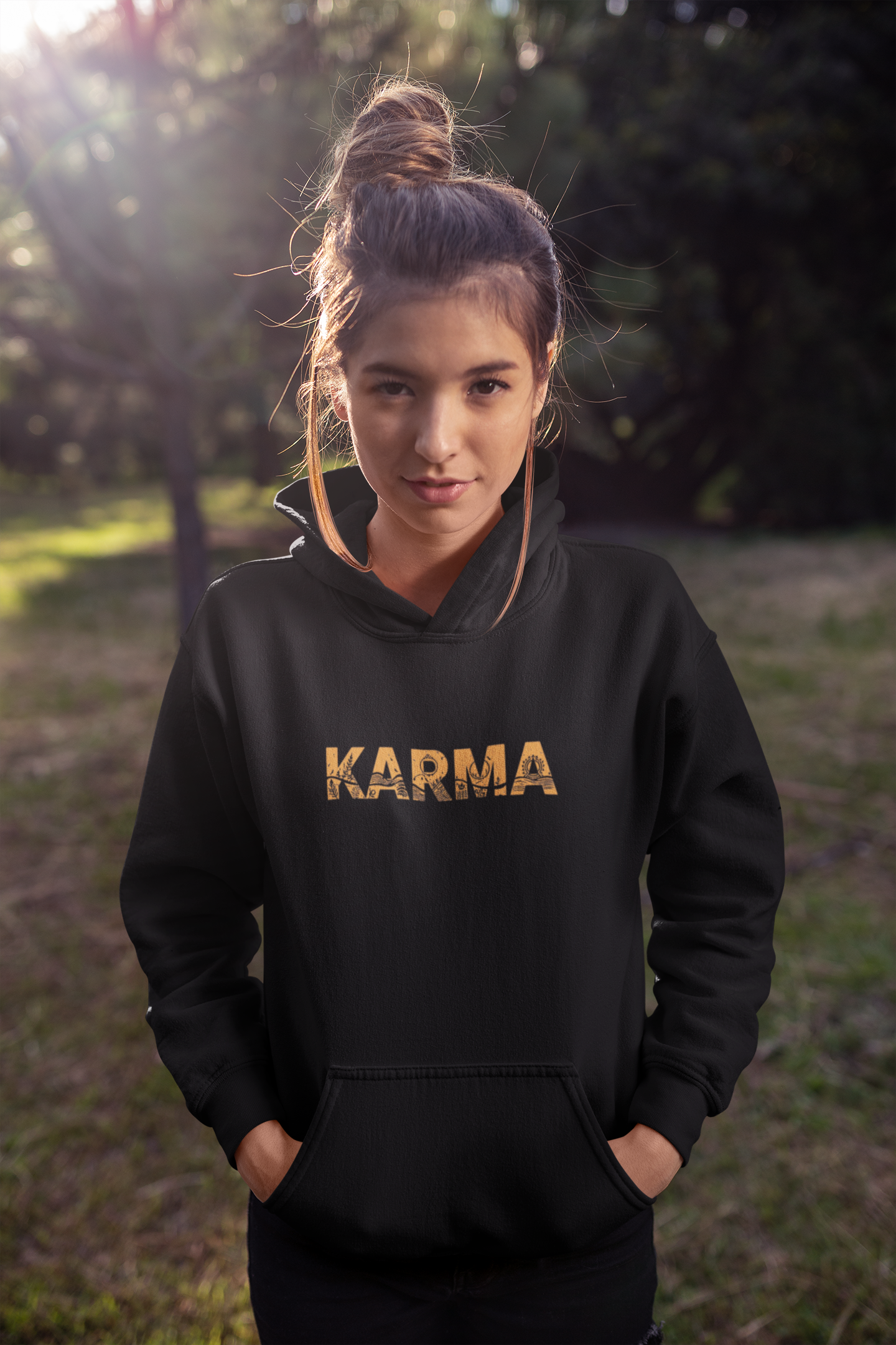 Emonke 350 GSM Black Oversized Hoodies for Women - Karma