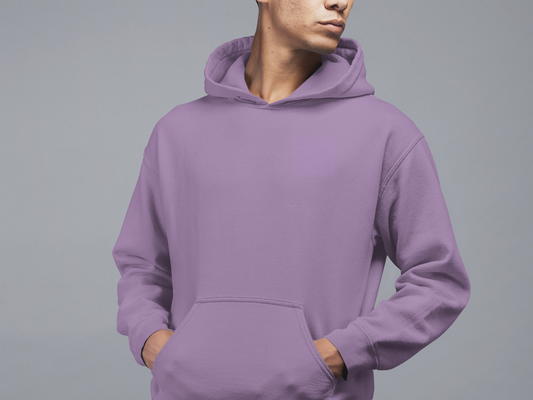 Emonke 350 GSM Lavender Oversized Hoodies for Men