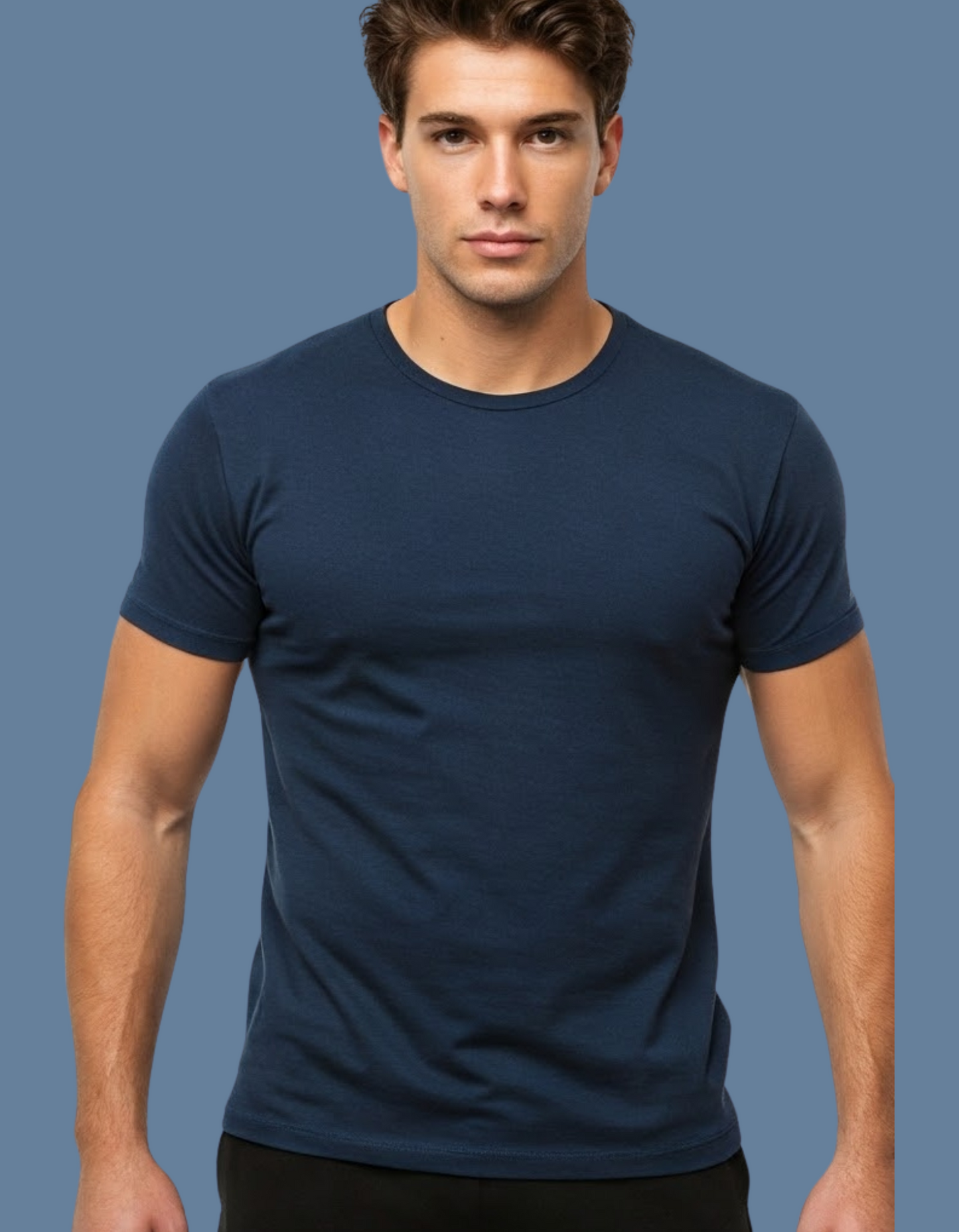 Premium Cotton Navy Blue T-Shirt | Men