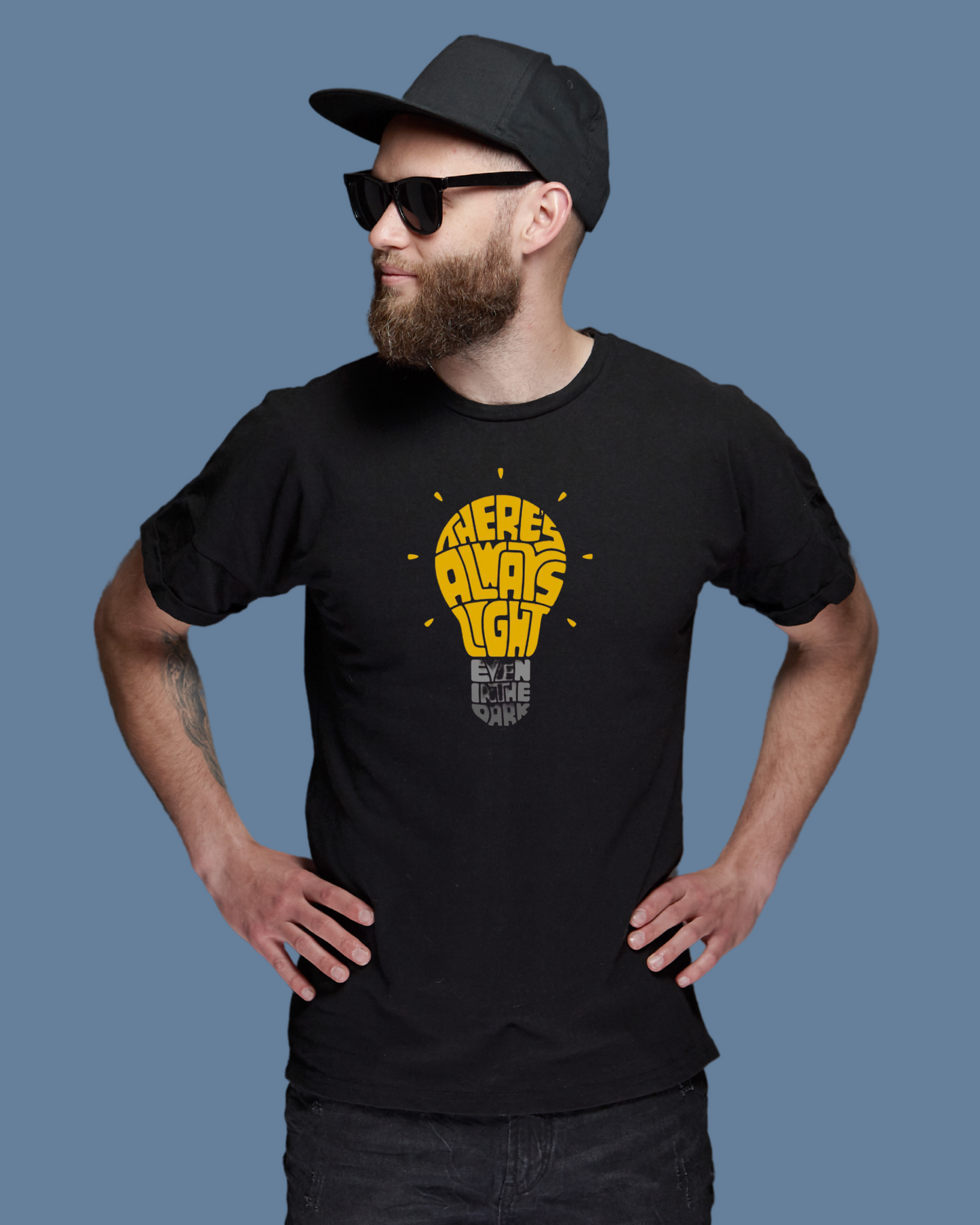 Premium Cotton Black Graphic T-Shirt for Men - Light (Quote) - Emonke Store