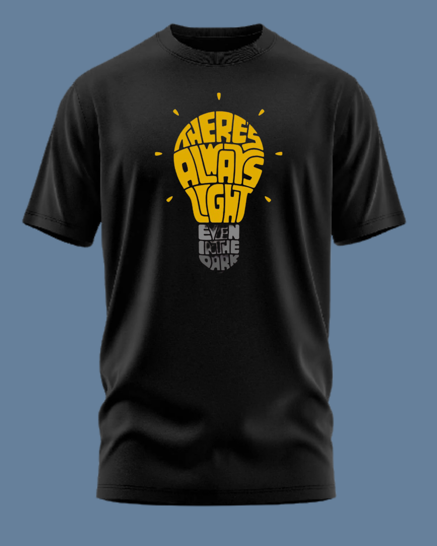 Premium Cotton Black Graphic T-Shirt for Men - Light (Quote) - Emonke Store