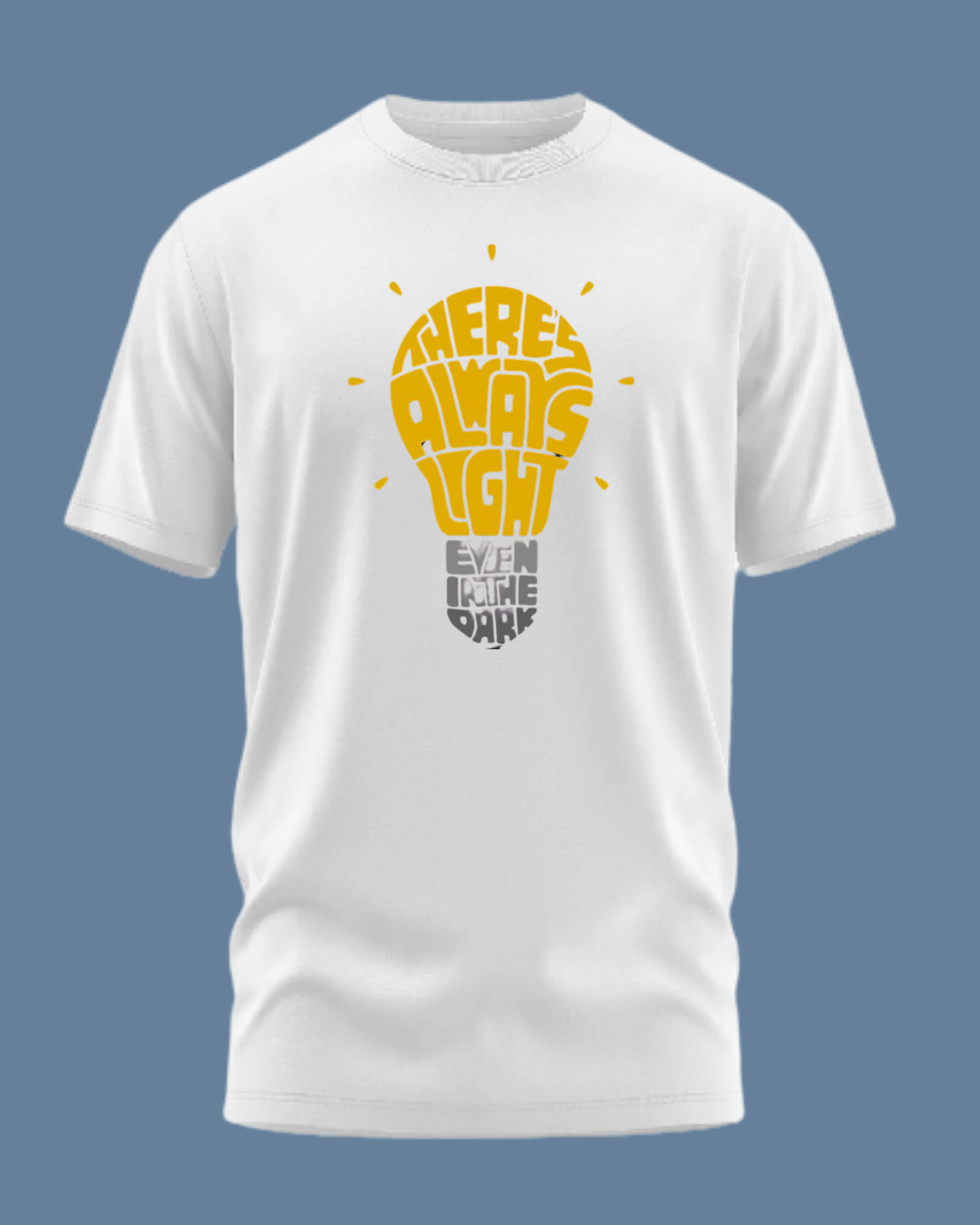 Premium Cotton White Graphic T-Shirt for Men - Light (Quote) - Emonke Store