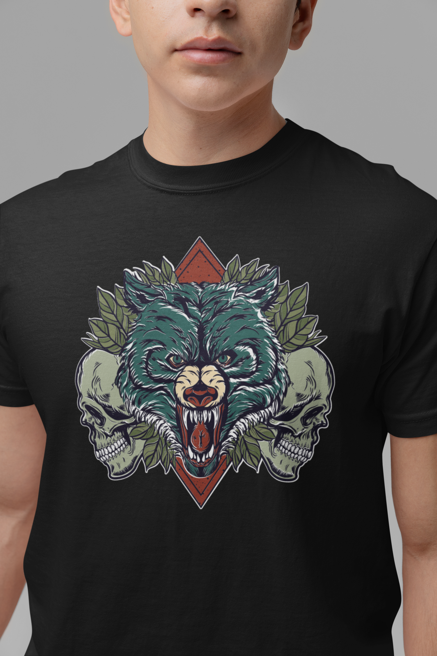 Graphic T-Shirt for Men | Premium Cotton | Bear Print | Regular Fit
