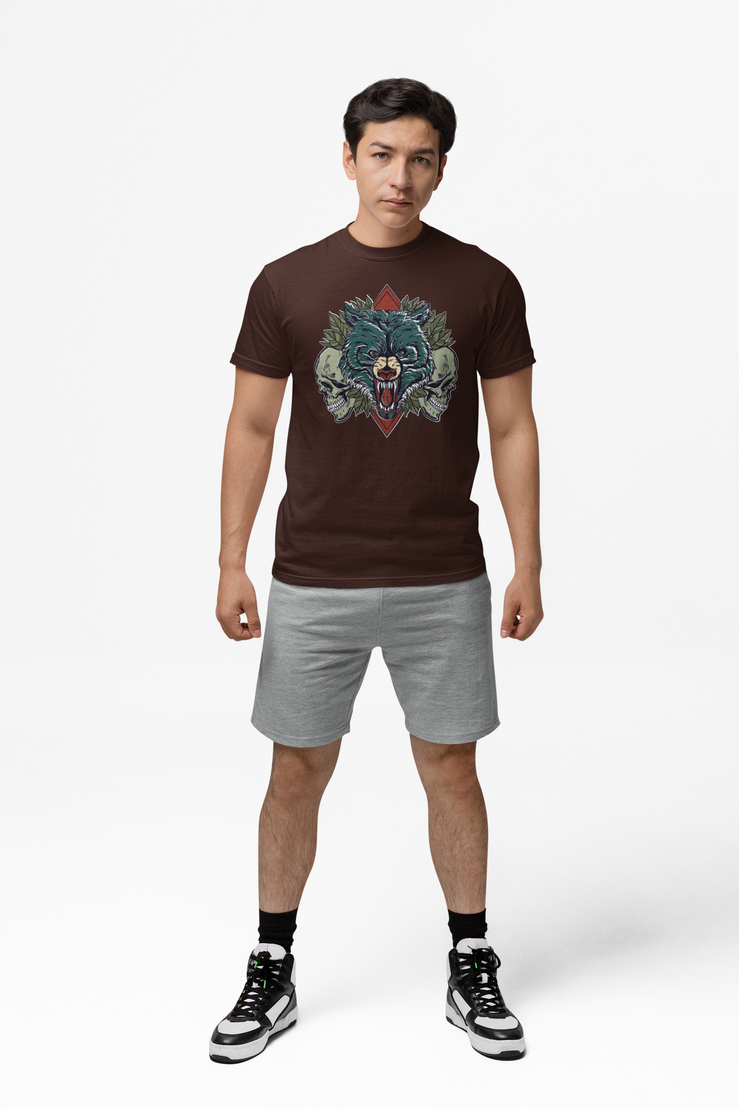 Graphic T-Shirt for Men | Premium Cotton | Bear Print | Regular Fit