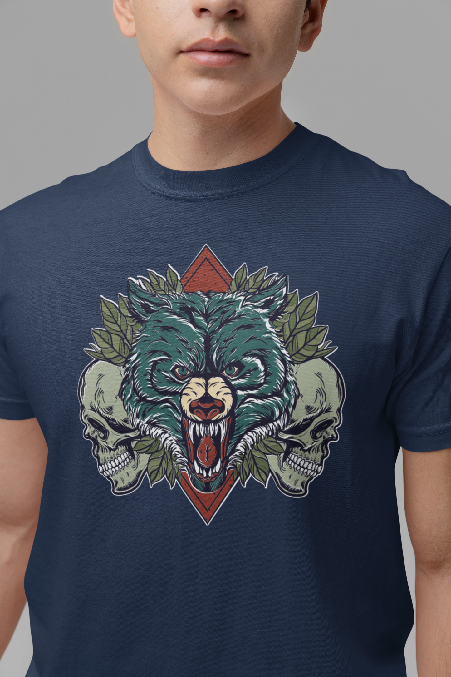 Graphic T-Shirt for Men | Premium Cotton | Bear Print | Regular Fit
