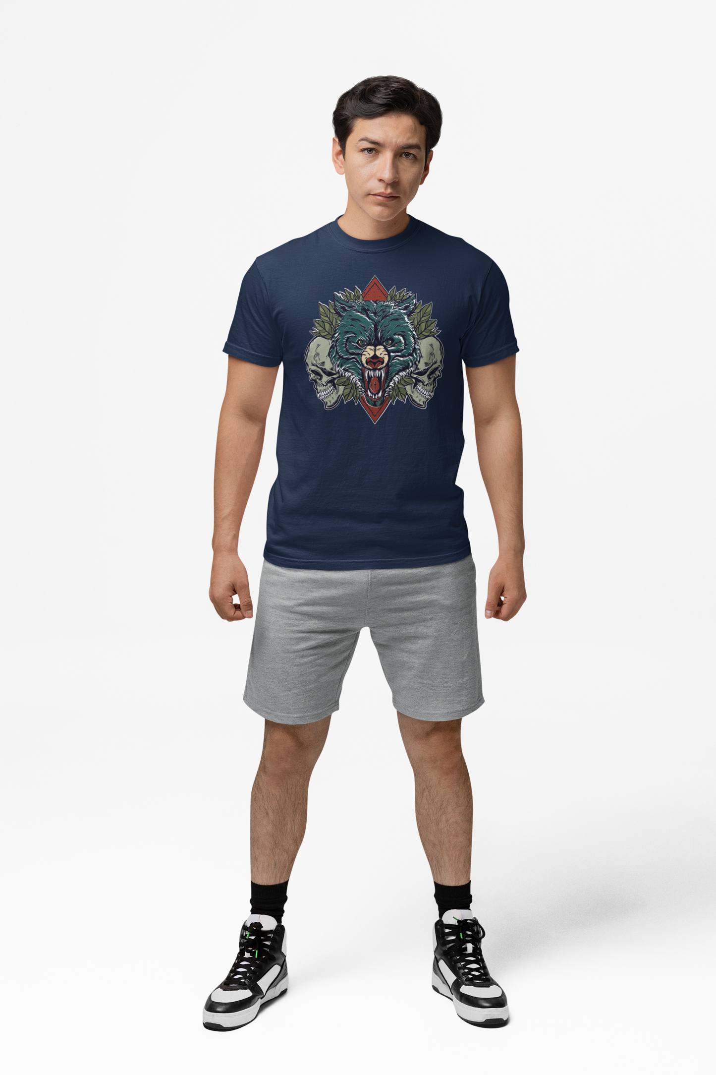 Graphic T-Shirt for Men | Premium Cotton | Bear Print | Regular Fit