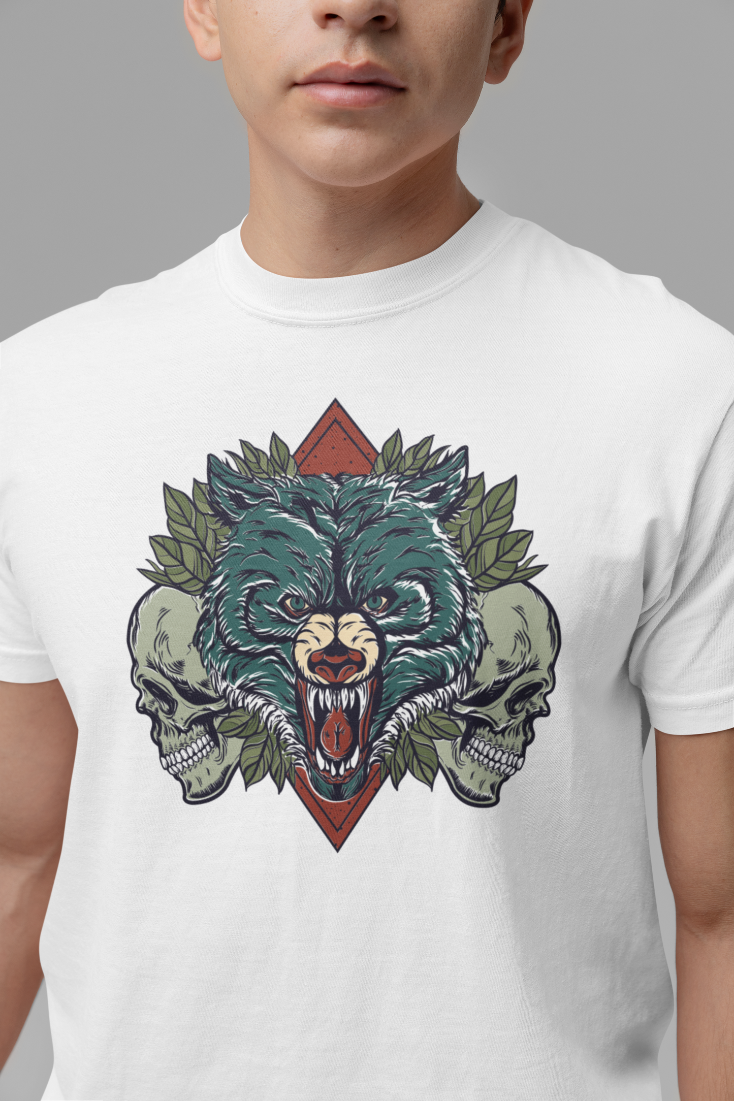 Graphic T-Shirt for Men | Premium Cotton | Bear Print | Regular Fit