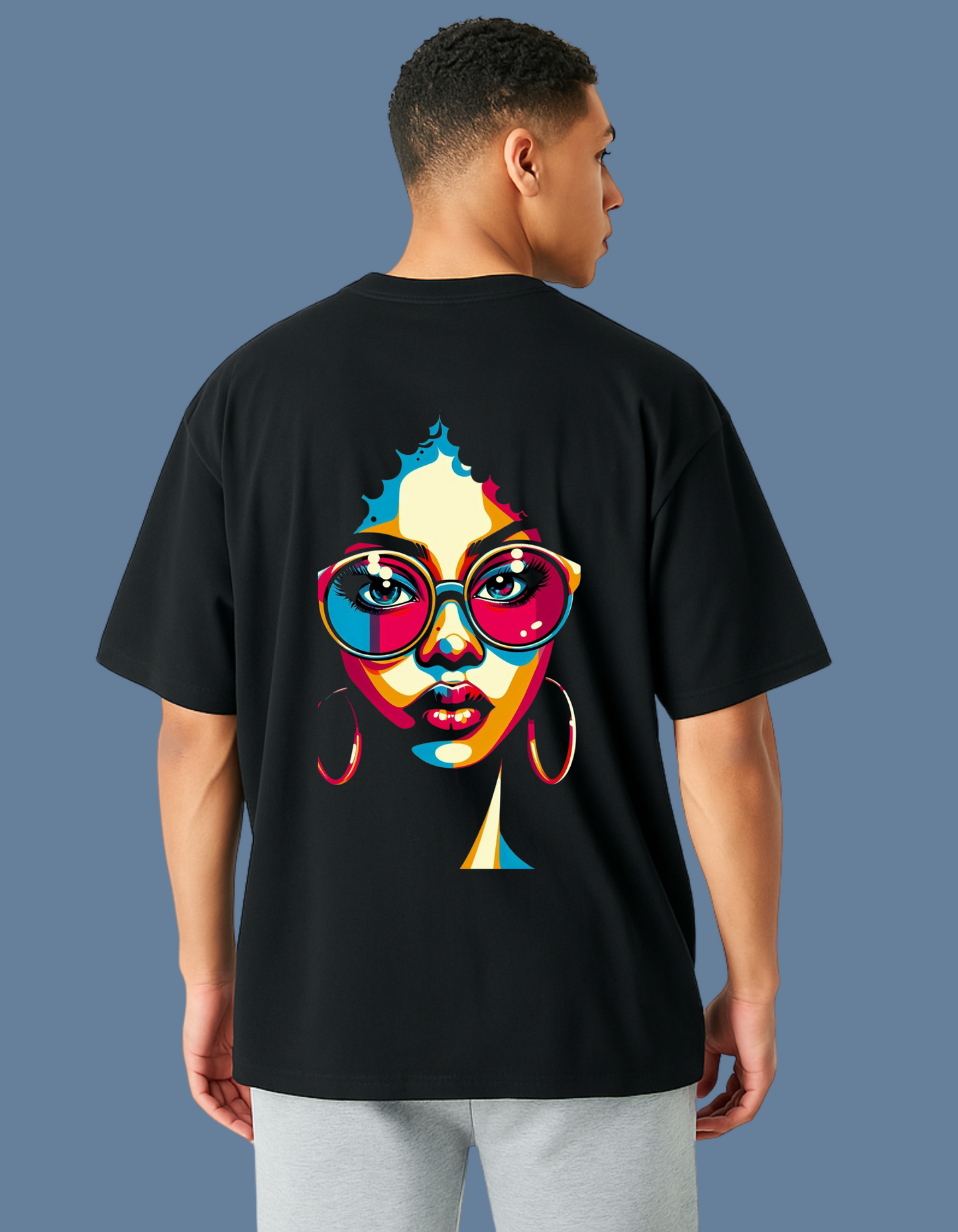 Emonke Oversized Black Graphic T-Shirt for Men – Afro Art - Emonke Store