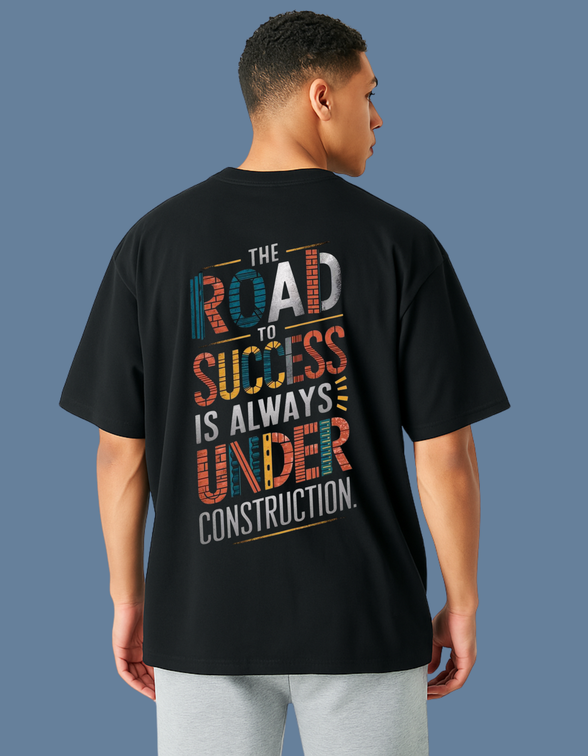 Emonke Oversized Black Graphic T-Shirt for Men – Quote - Emonke Store