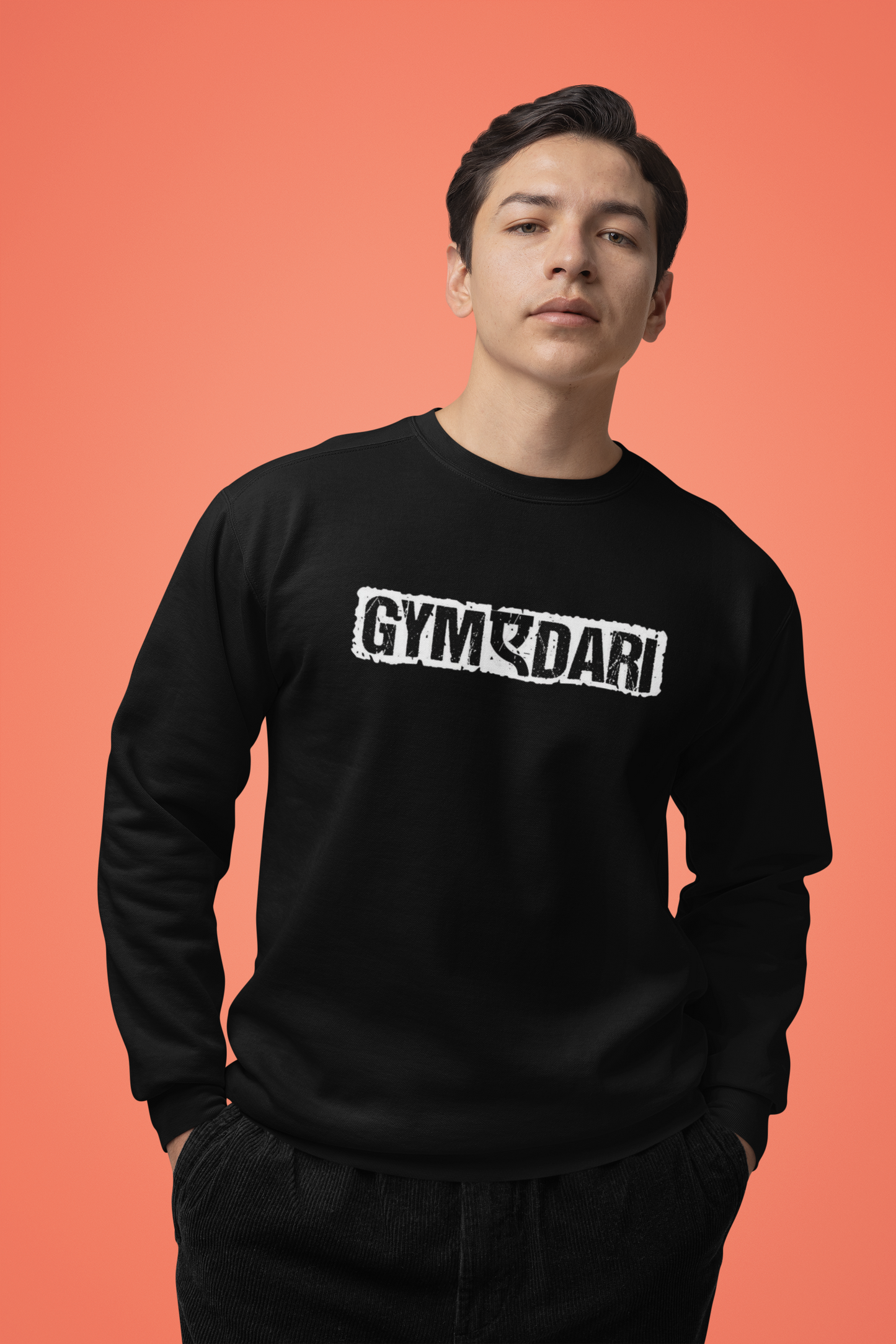 Emonke 350 GSM Oversized Black Graphic Sweatshirt for Men - GYMEDARI