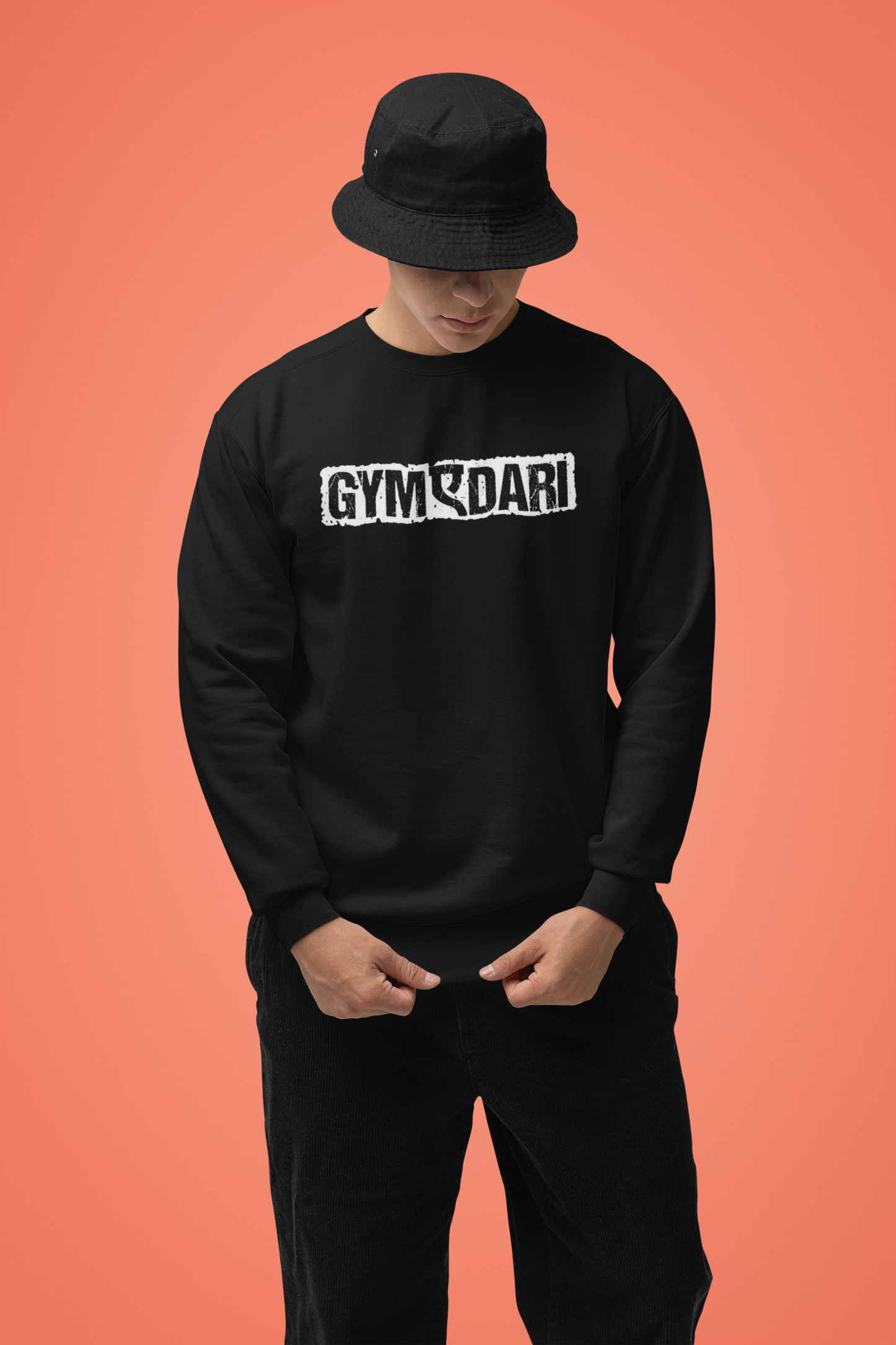Emonke 350 GSM Oversized Black Graphic Sweatshirt for Men - GYMEDARI