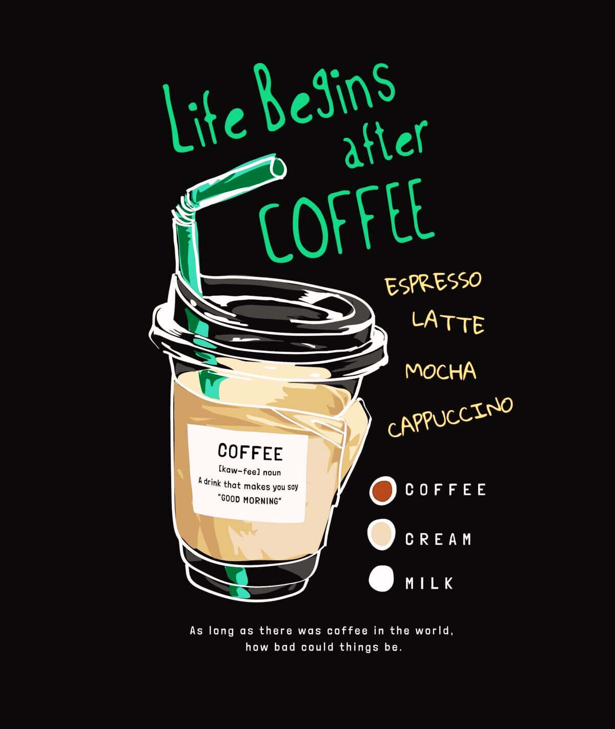 Emonke 350 GSM White Oversized Hoodies for Women - Love for Coffee - Emonke Store