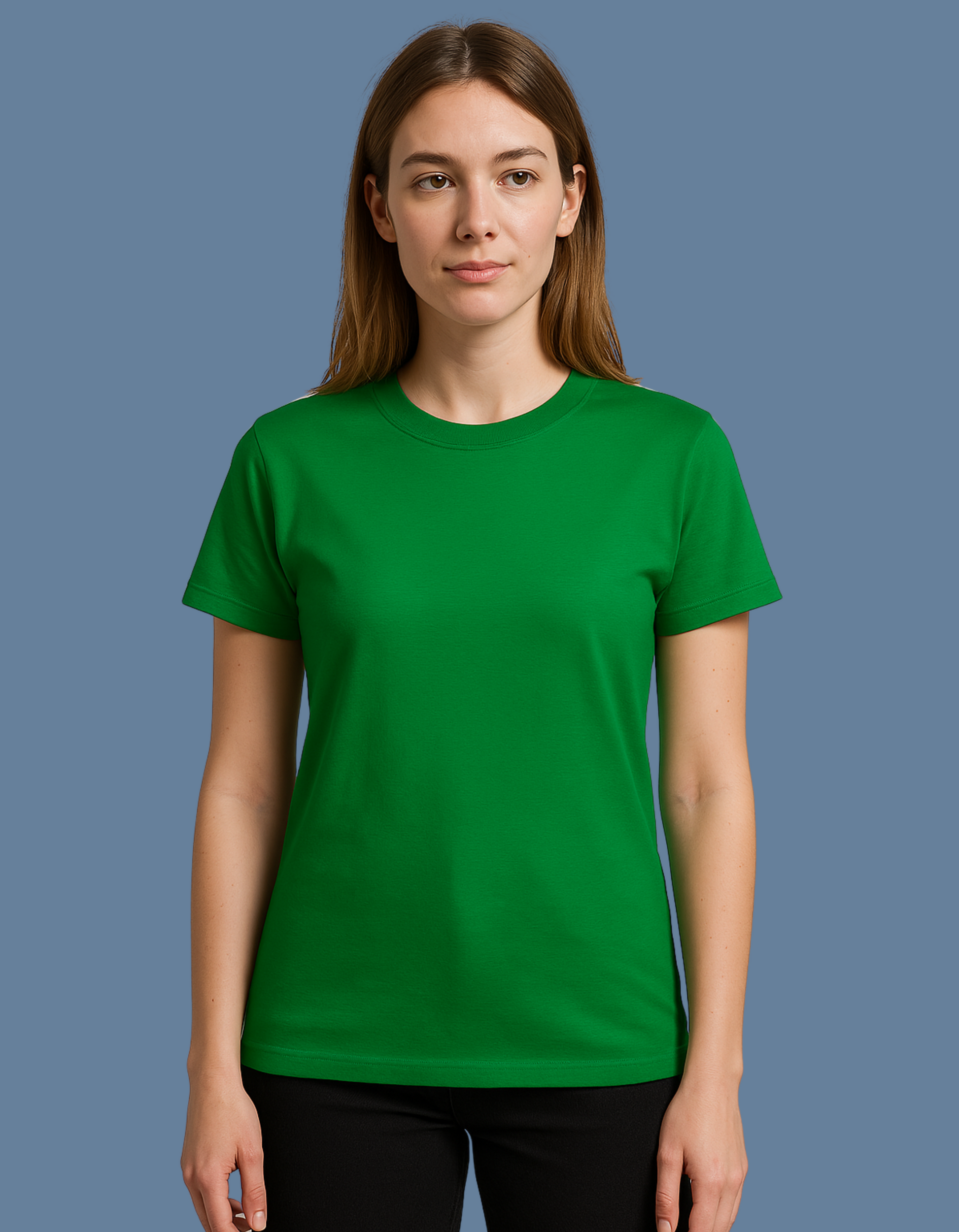 Premium Cotton Green T-Shirt | Women - Emonke Store