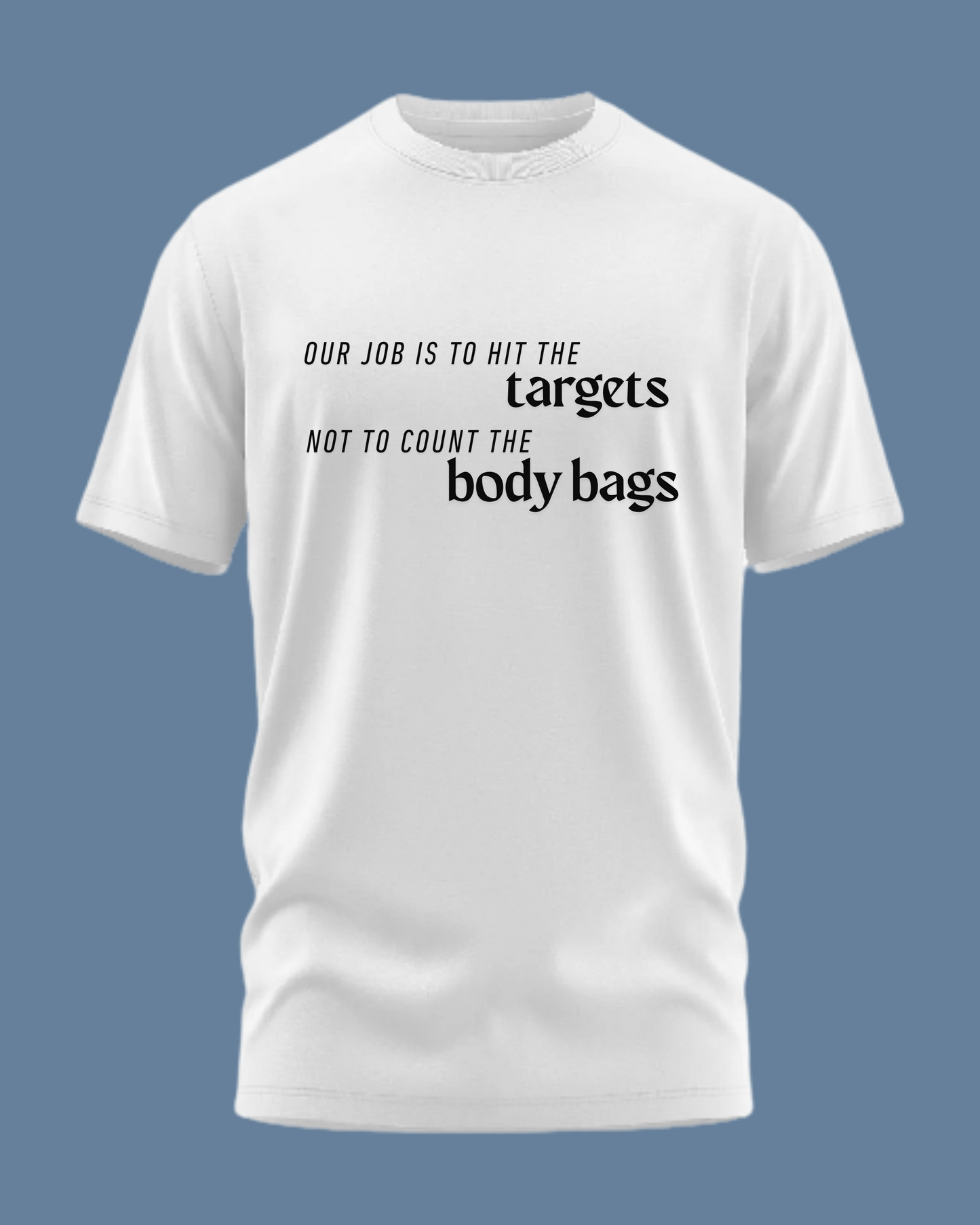 Premium Cotton White Graphic T-Shirt - Indian Army Quote - Emonke Store