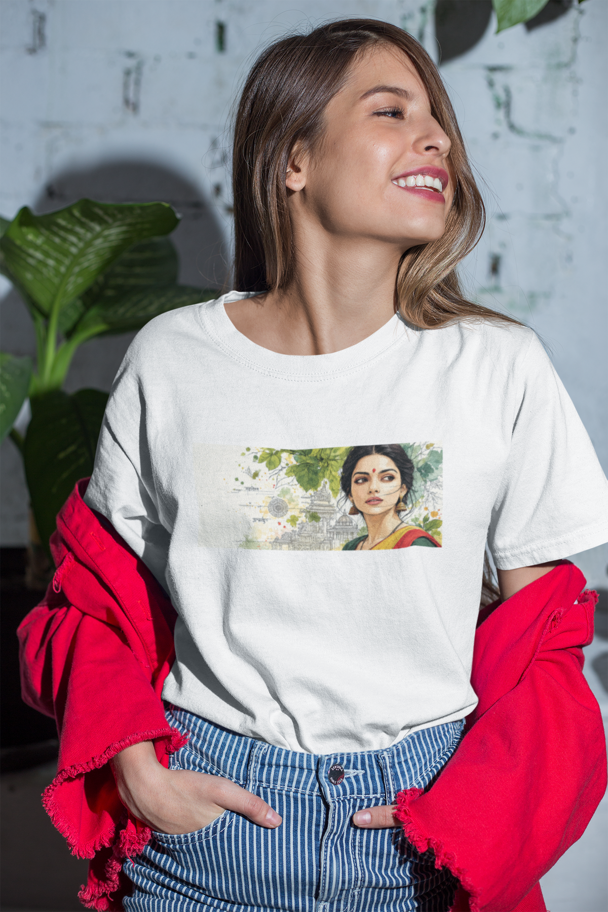 Graphic T-Shirt for Women | Premium Cotton | Indian Women Print | Regular Fit