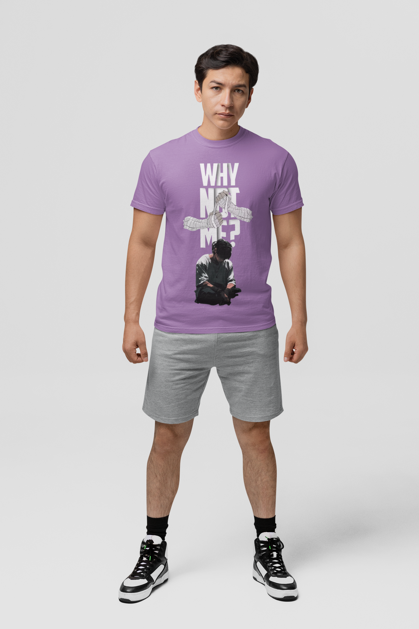 Graphic T-Shirt for Men | Premium Cotton | GYM Print | Regular Fit | Black, Red, Lavender & Pearl blue