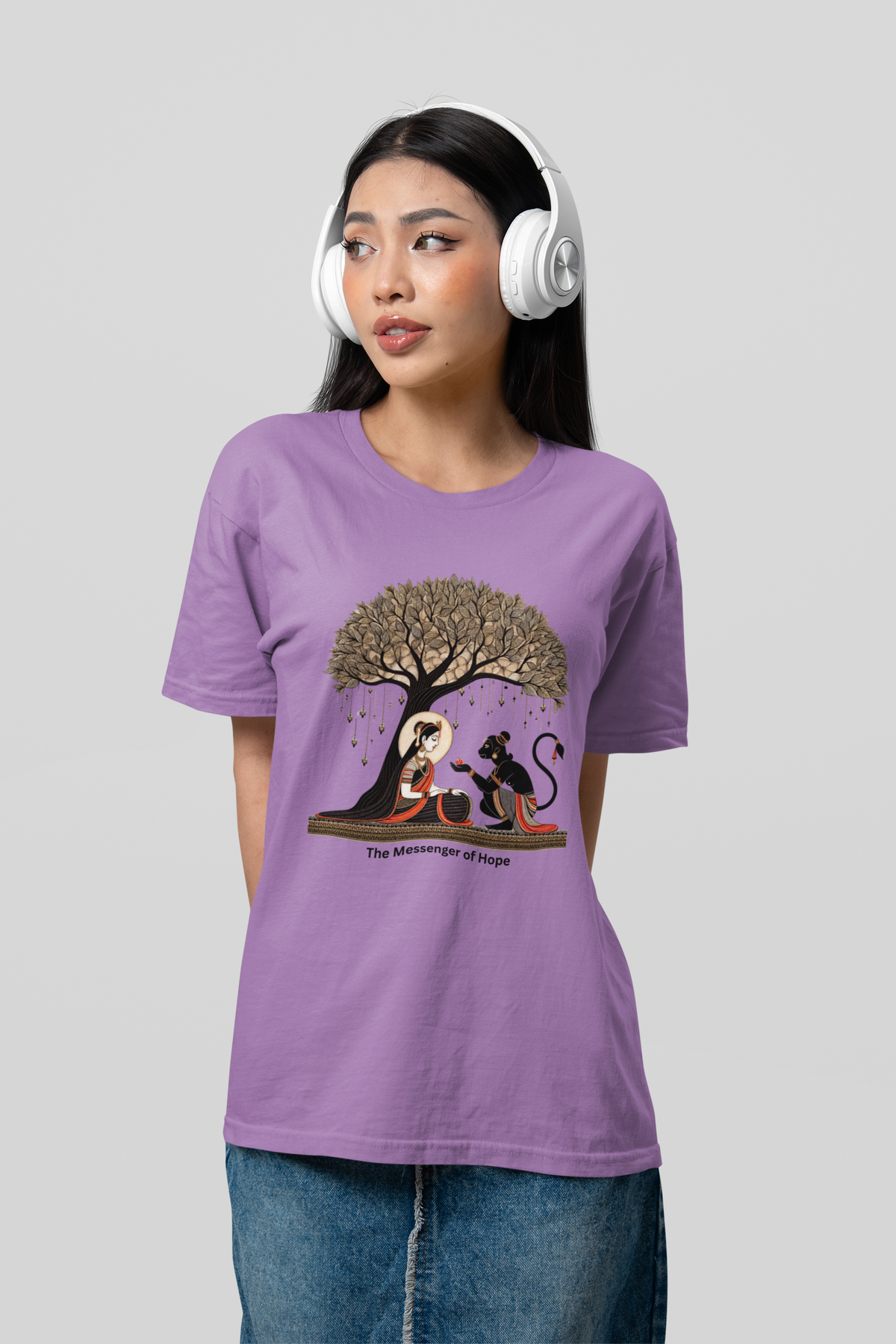 Graphic T-Shirt for Women | Premium Cotton | Ramayana Print | Regular Fit