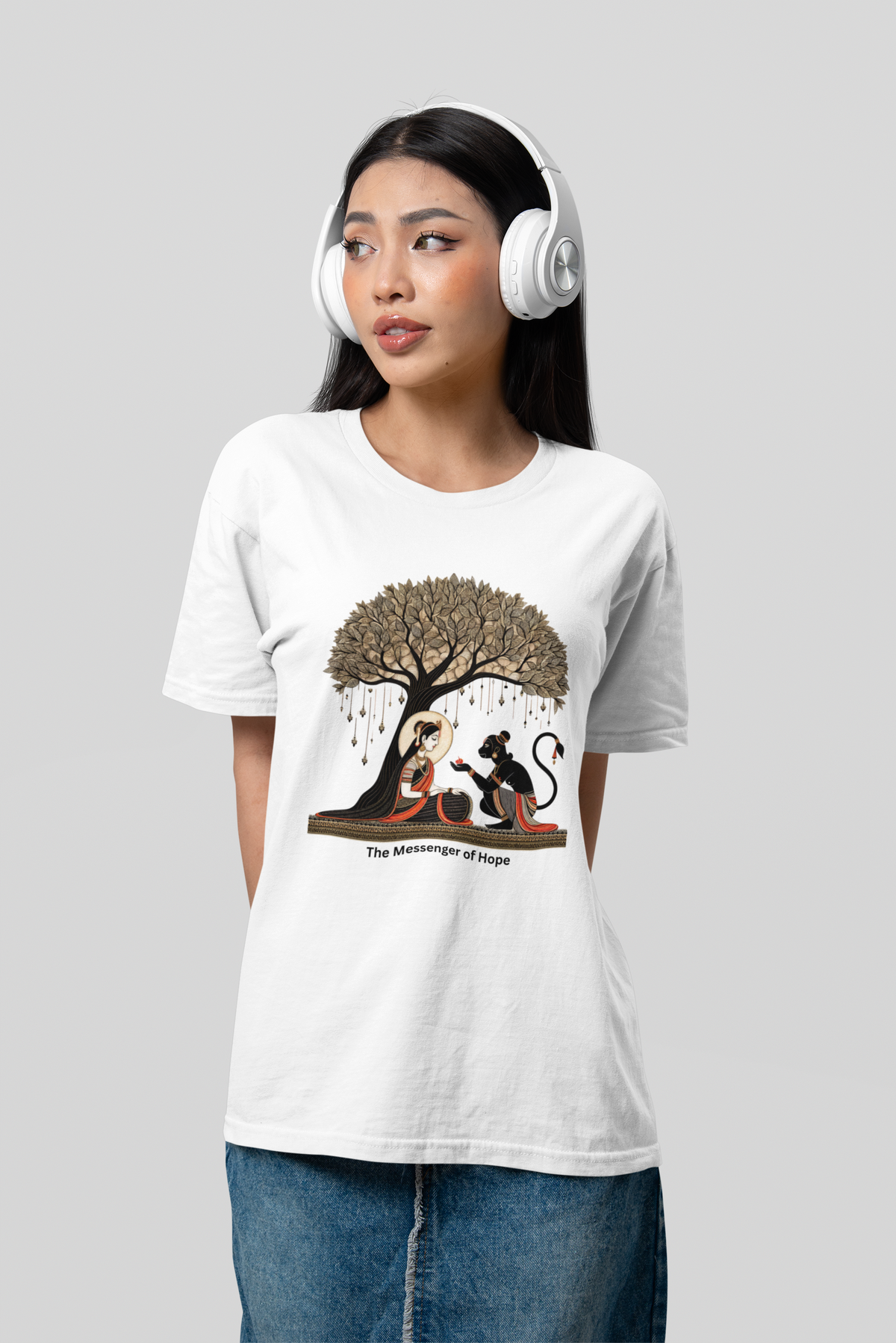 Graphic T-Shirt for Women | Premium Cotton | Ramayana Print | Regular Fit
