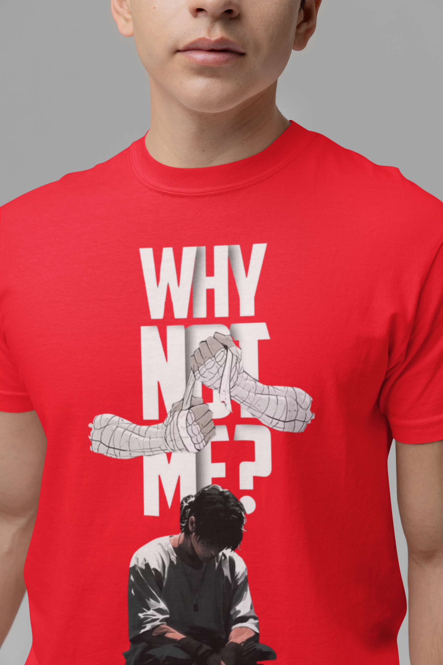 Graphic T-Shirt for Men | Premium Cotton | GYM Print | Regular Fit | Black, Red, Lavender & Pearl blue