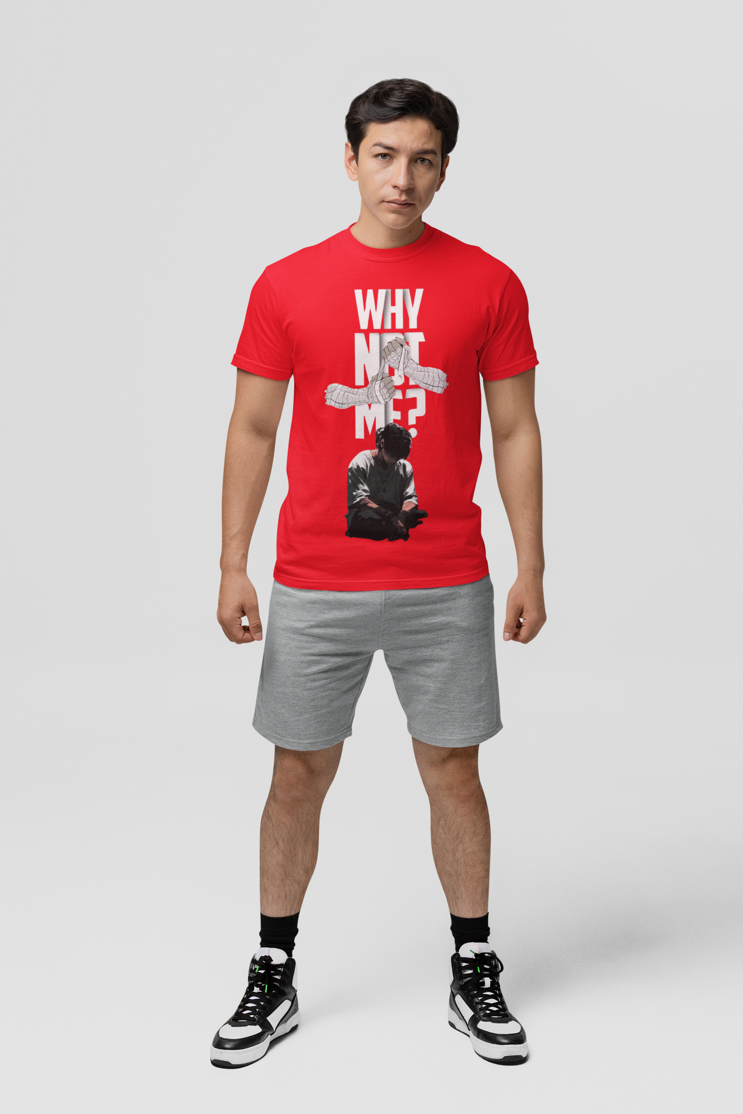 Graphic T-Shirt for Men | Premium Cotton | GYM Print | Regular Fit | Black, Red, Lavender & Pearl blue
