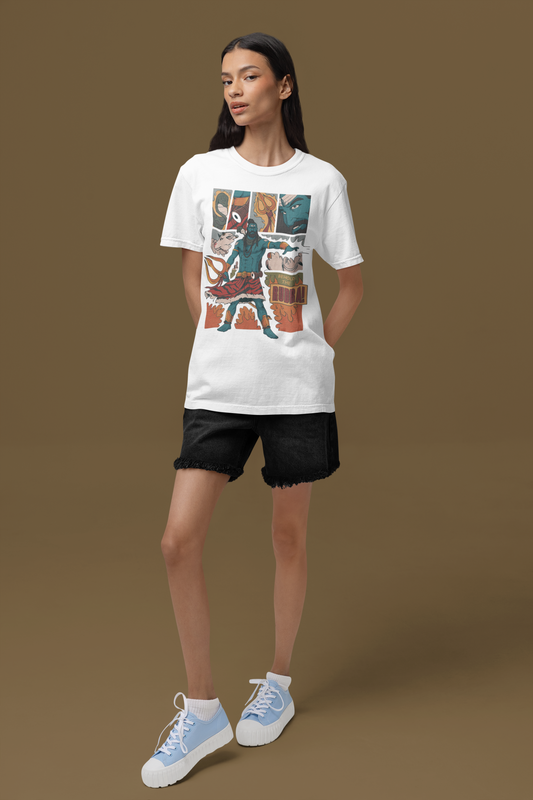 Graphic T-Shirt for Women | Premium Cotton | Rudra Print | Regular Fit