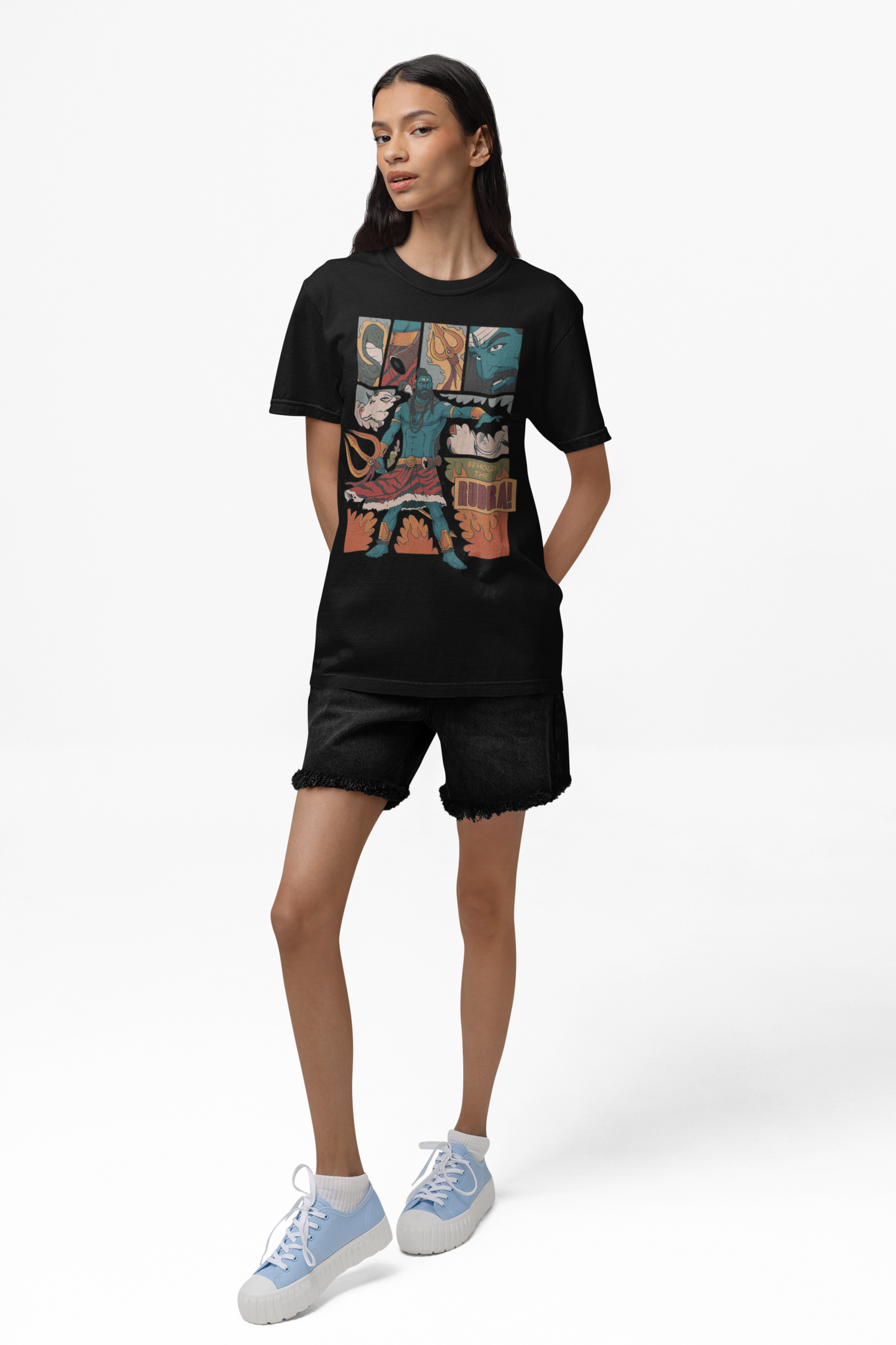 Graphic T-Shirt for Women | Premium Cotton | Rudra Print | Regular Fit