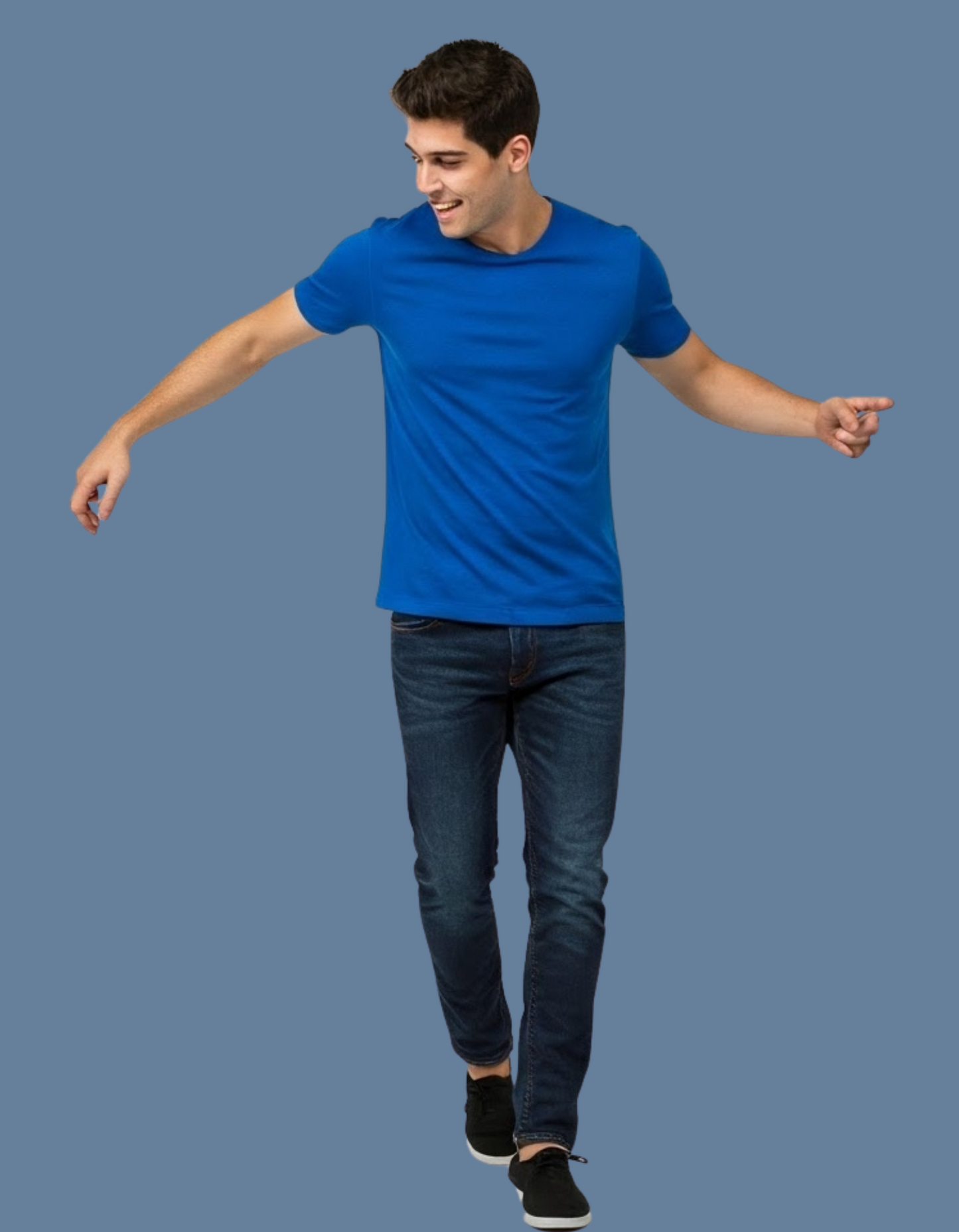 Premium Cotton Royal Blue T-Shirt | Men - Emonke Store