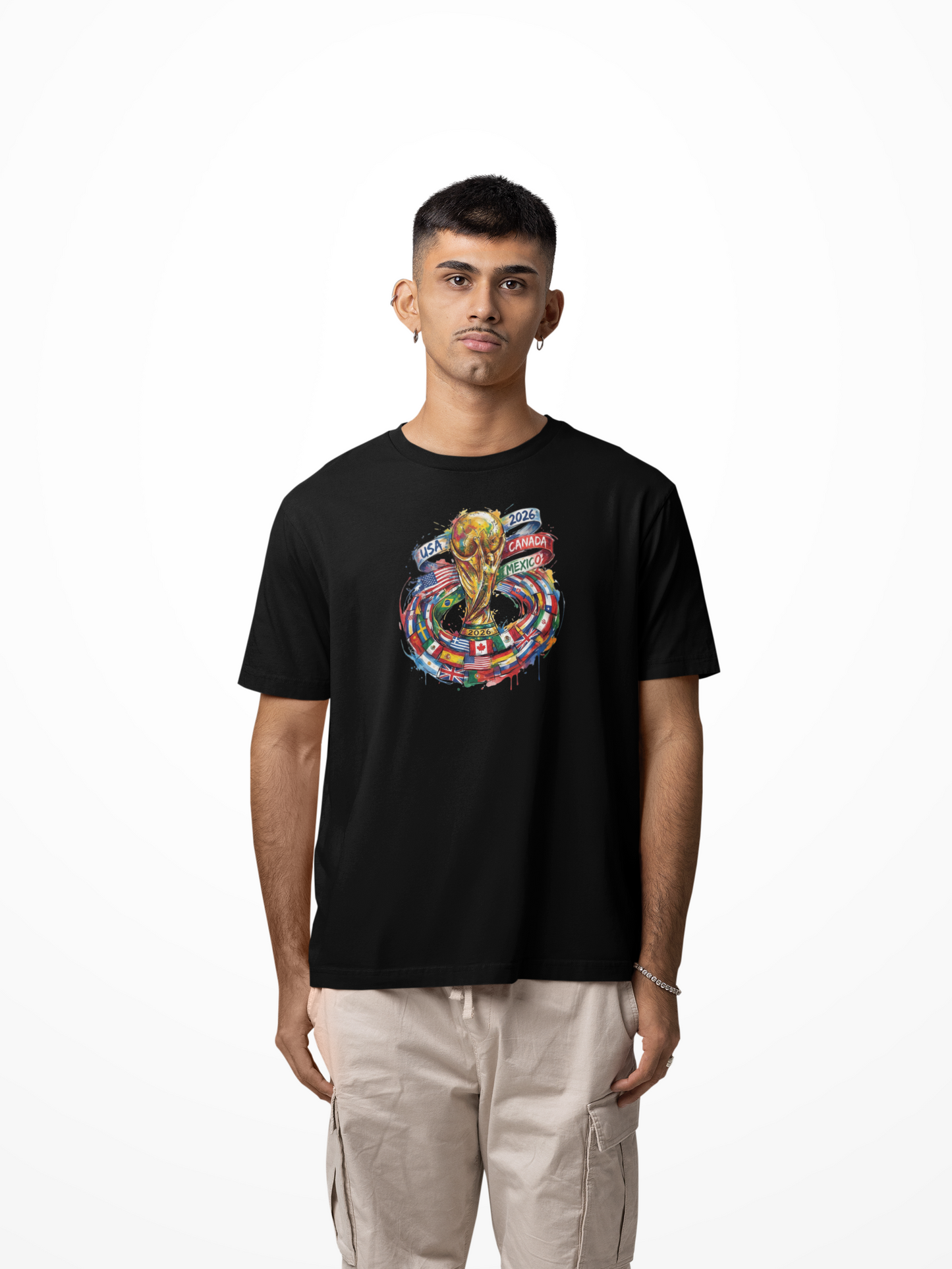 Graphic T-Shirt for Men | Premium Cotton | World Cup Logo | Regular Fit