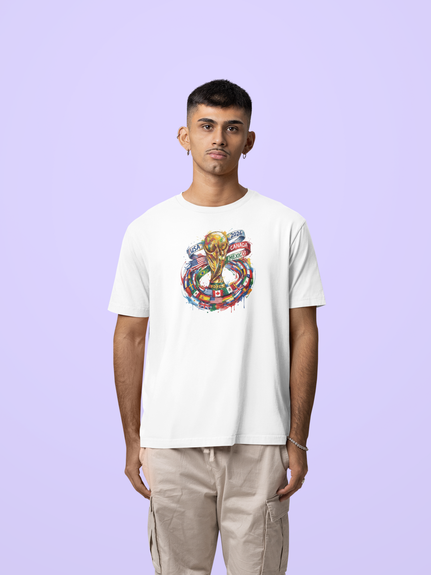 Graphic T-Shirt for Men | Premium Cotton | World Cup Logo | Regular Fit
