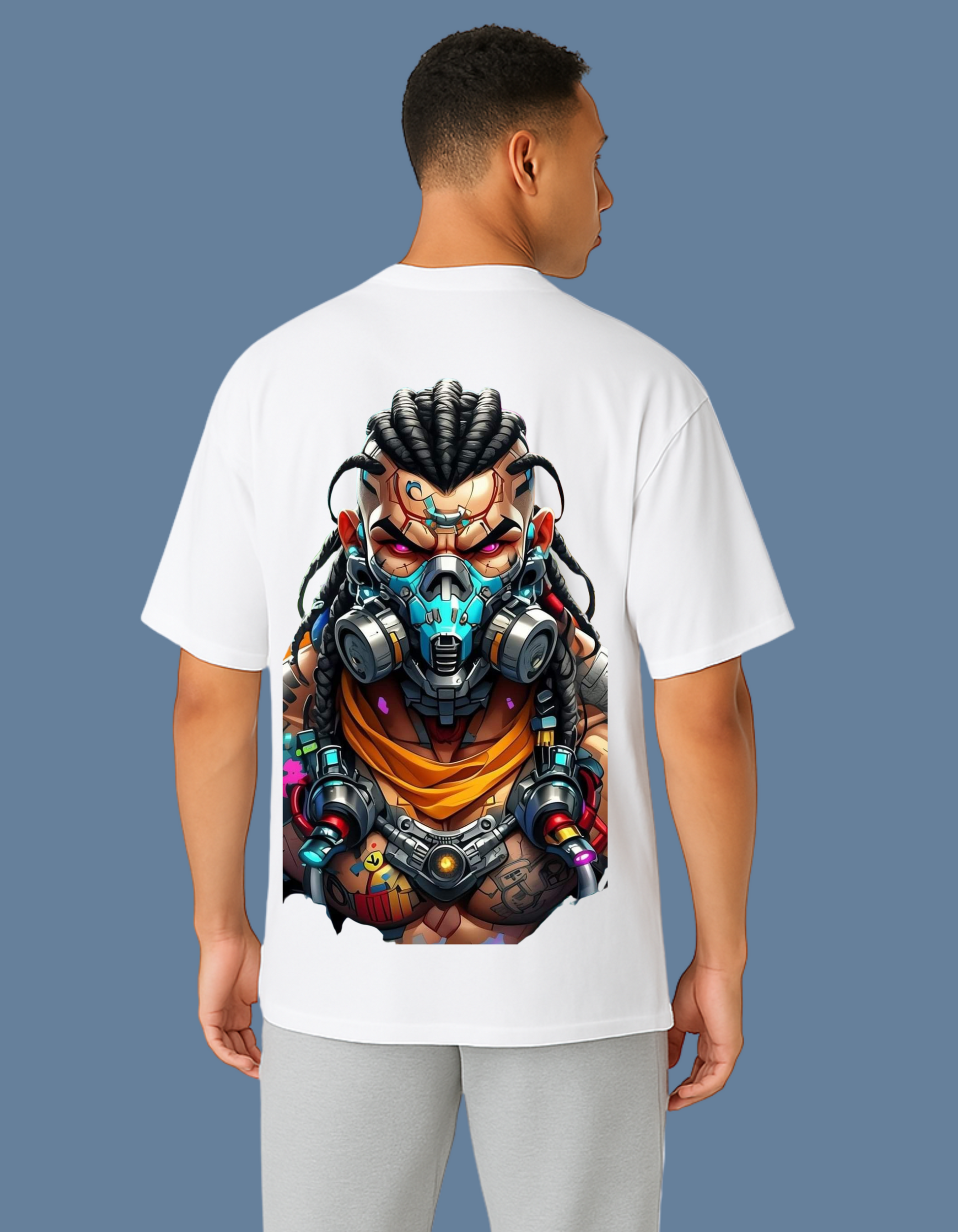 Emonke Oversized White Graphic T-Shirt for Men – Future Warrior - Emonke Store