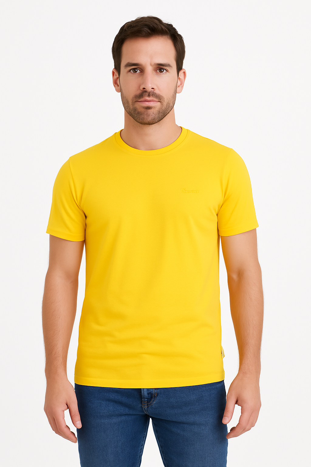 Emonke Men Solid Tshirt - Yellow